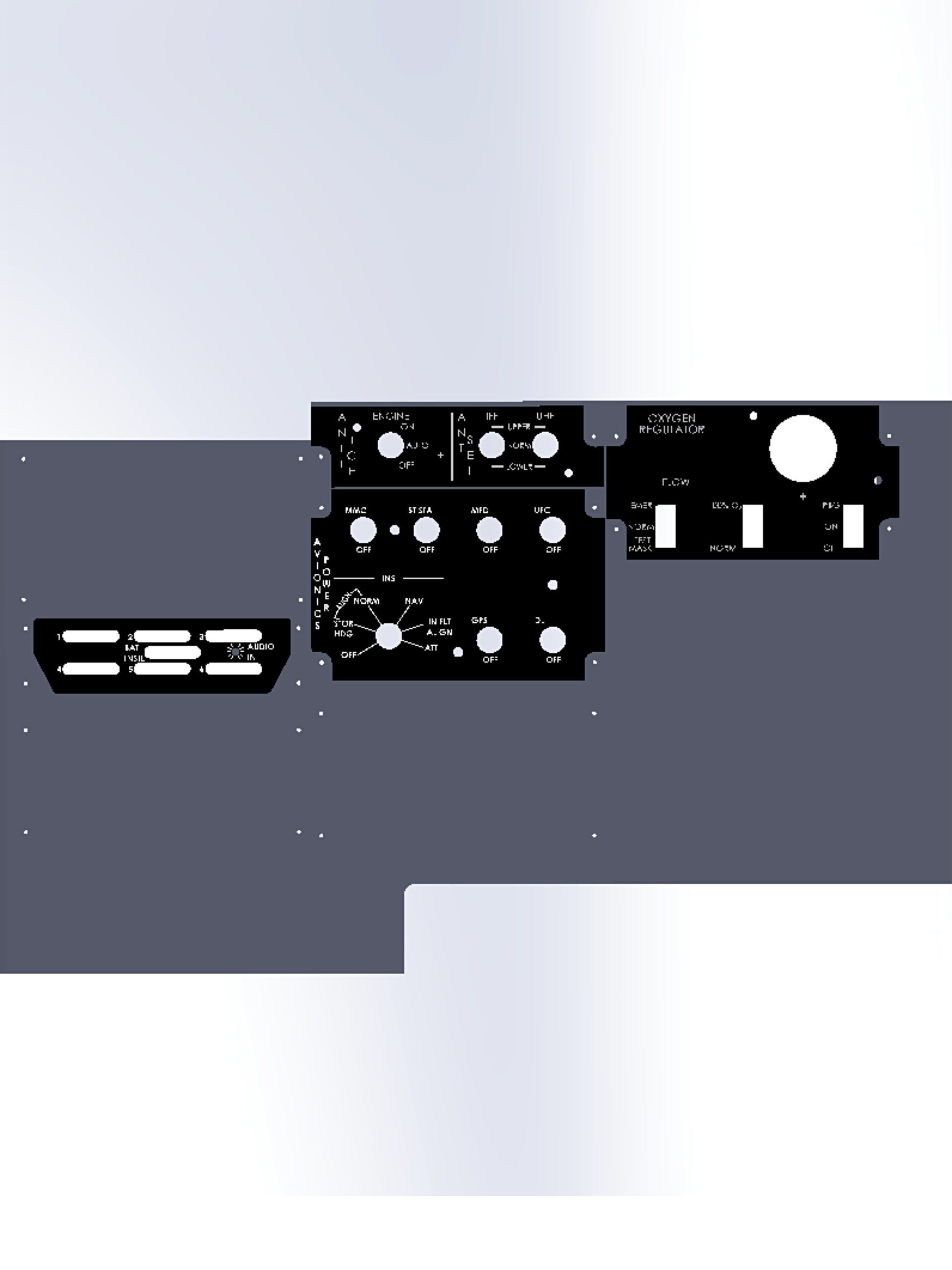 F-16 Right Hand Panels model Bundle 3D print model_3