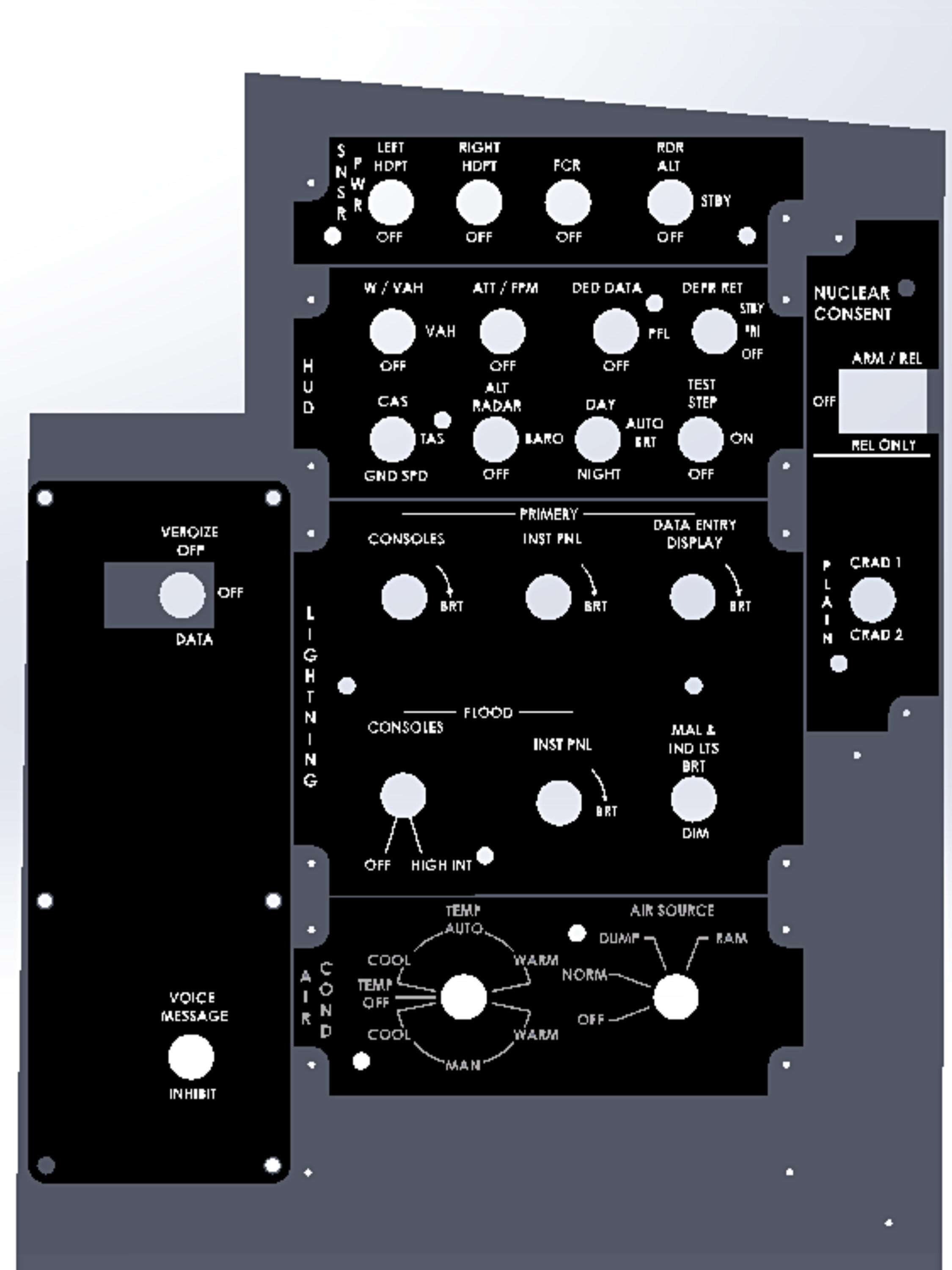 F-16 Right Hand Panels model Bundle 3D print model_2