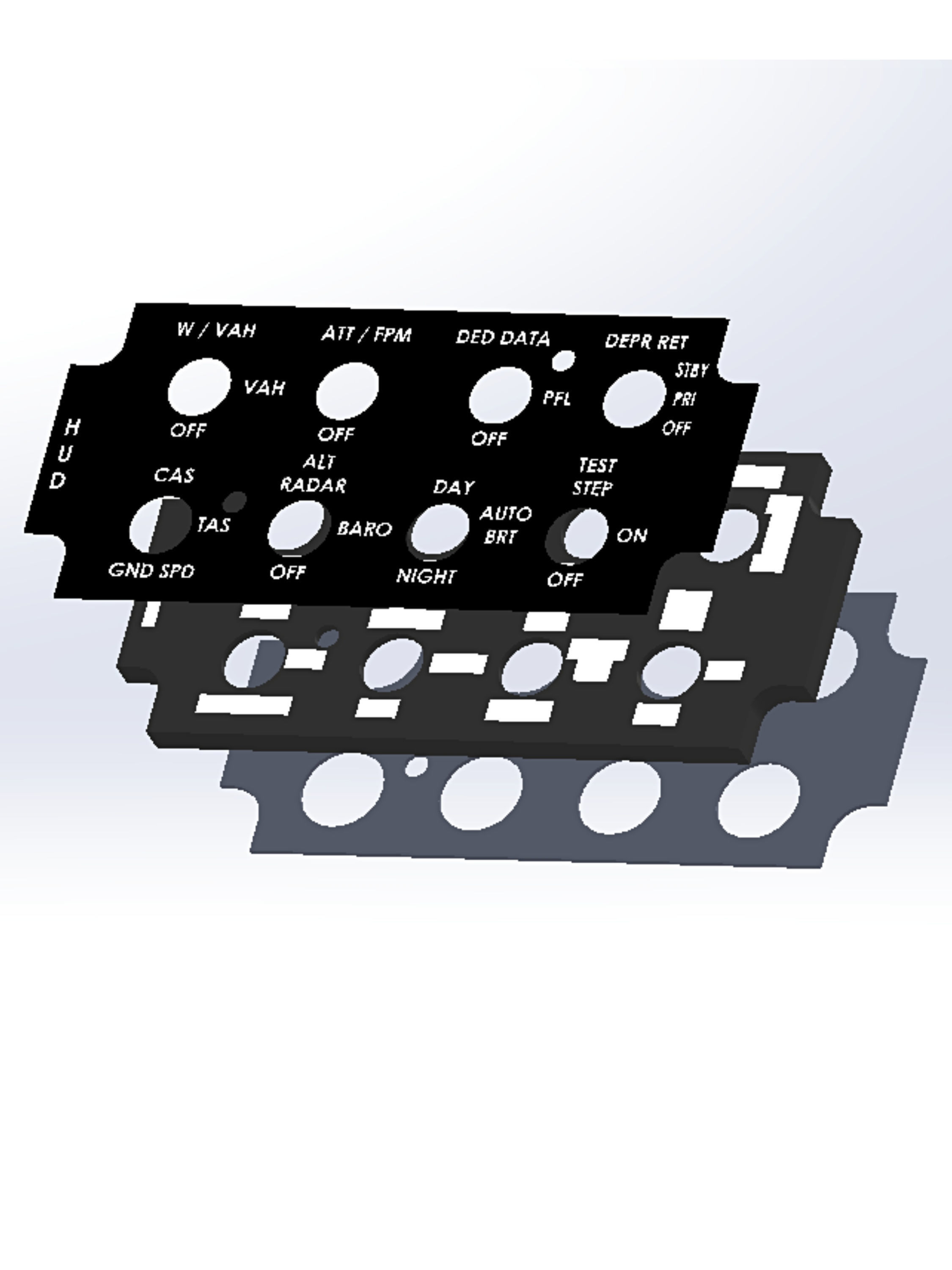 F-16 Right Hand Panels model Bundle 3D print model_9