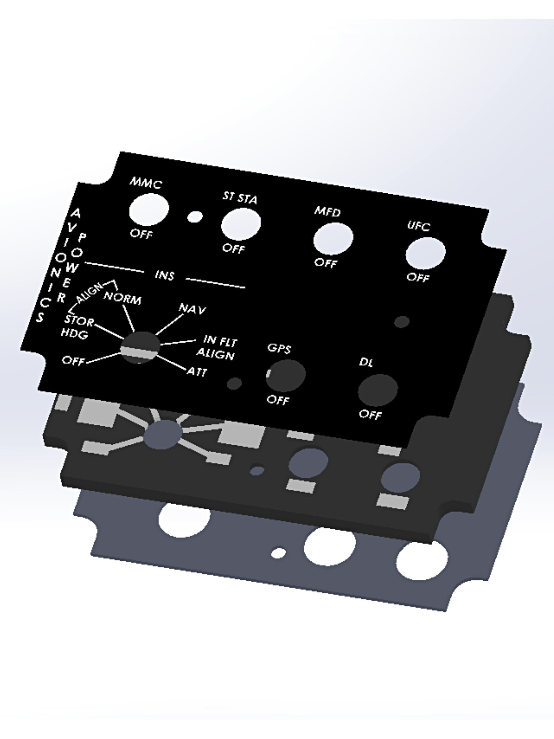 F-16 Right Hand Panels model Bundle 3D print model_10
