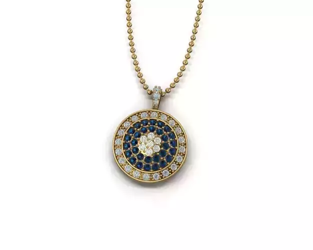 Round shape gold locket 152