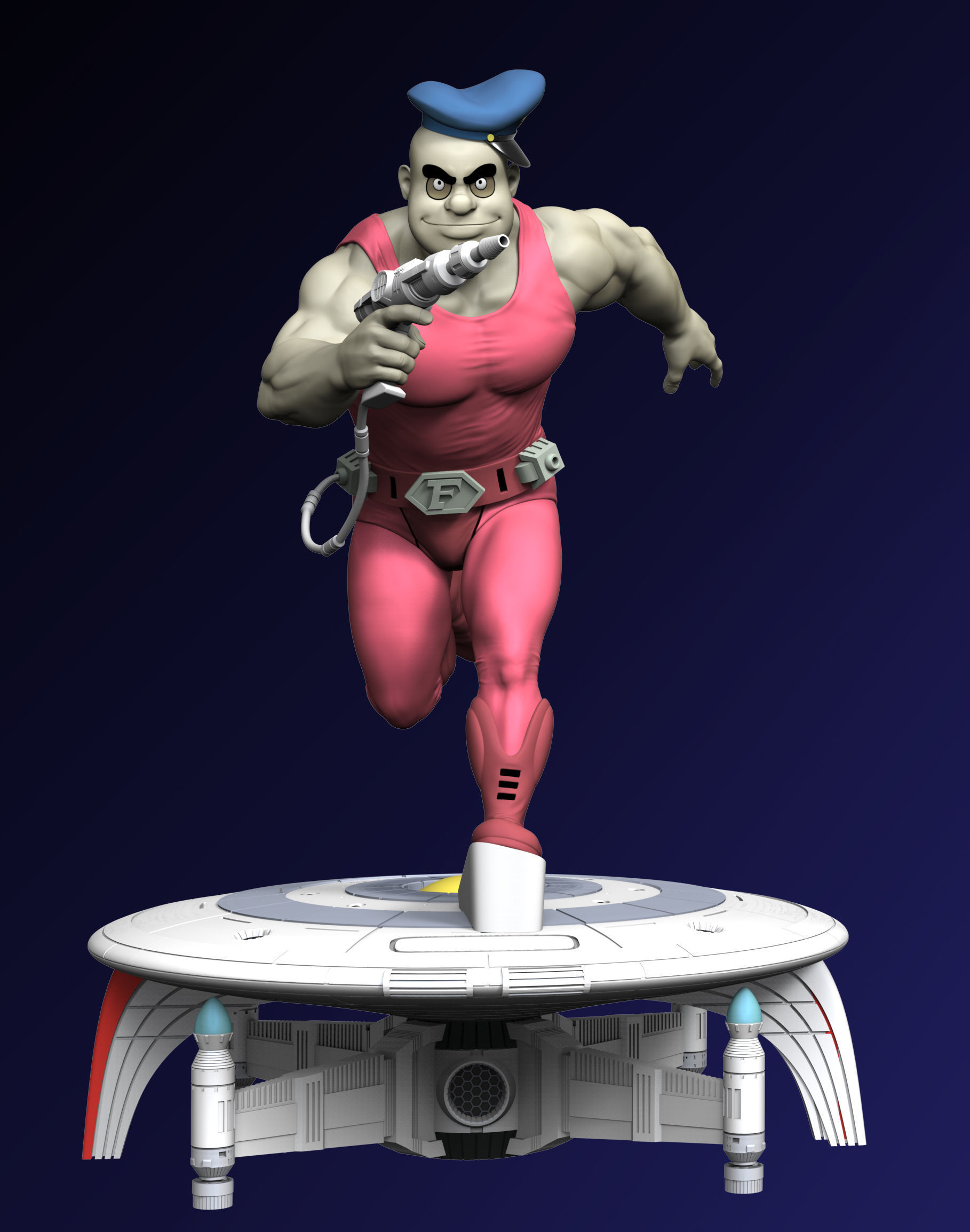 ANDROID OTHO MALA Captain Future Capitaine Flam 3D model_1