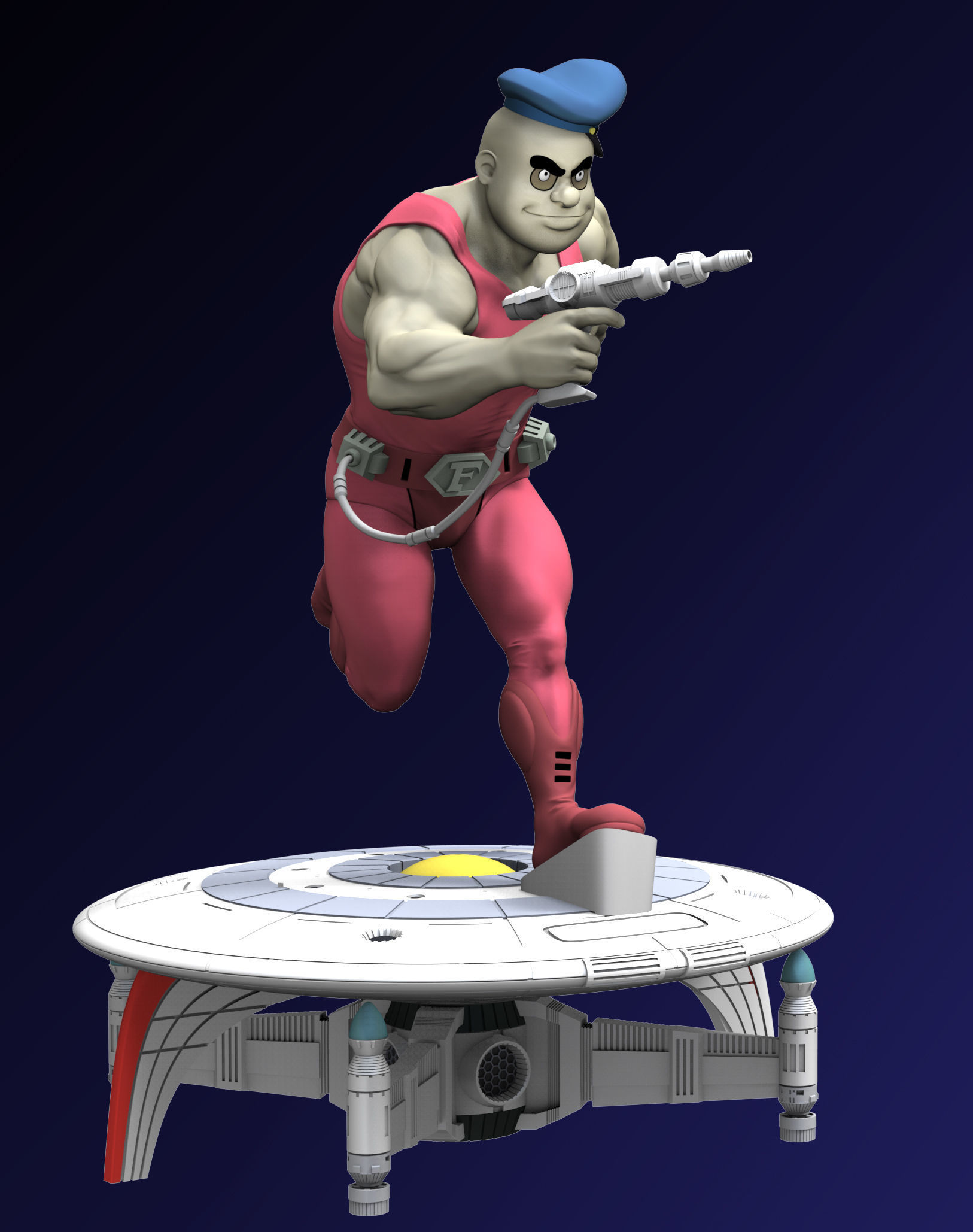 ANDROID OTHO MALA Captain Future Capitaine Flam 3D model_3