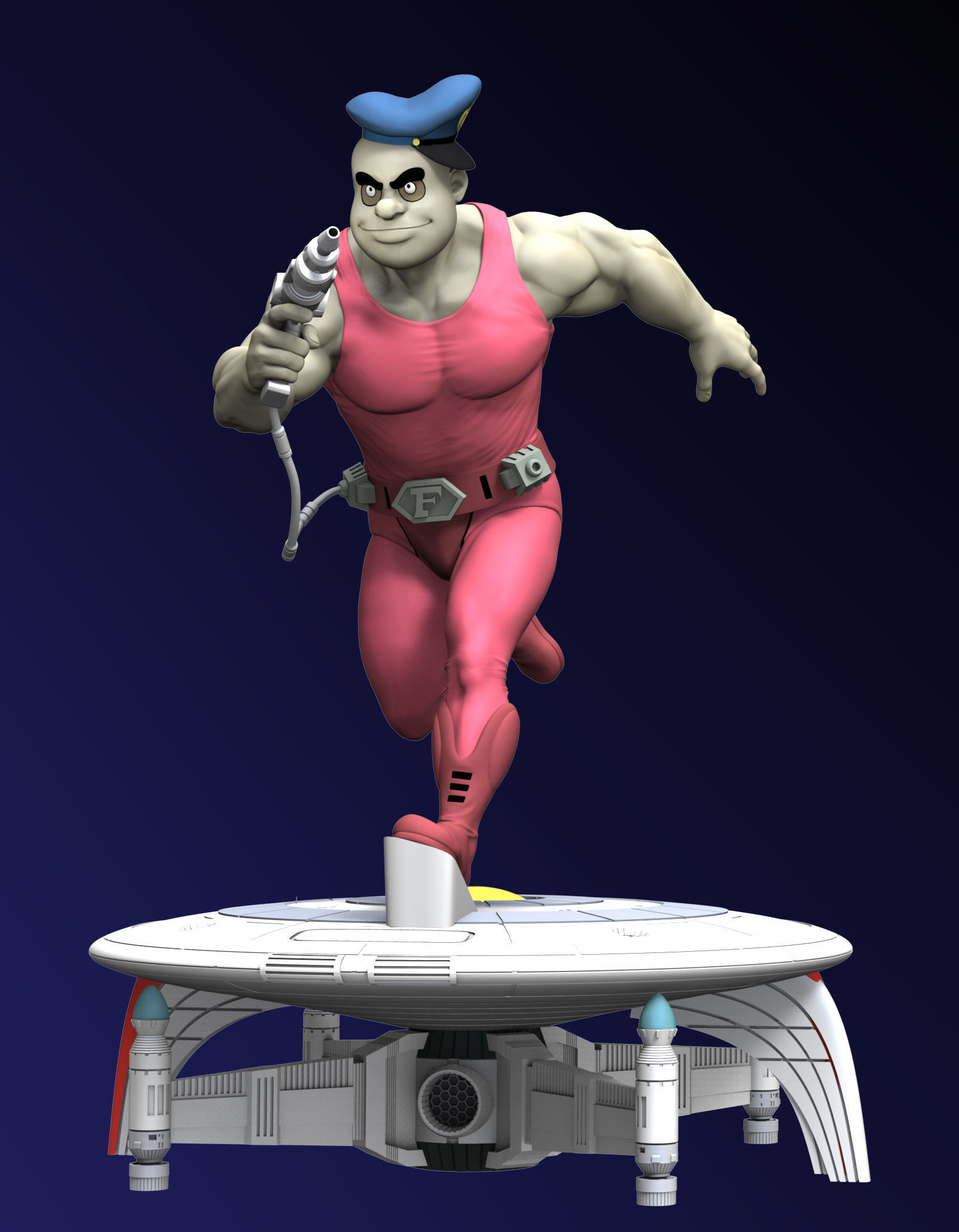 ANDROID OTHO MALA Captain Future Capitaine Flam 3D model_2