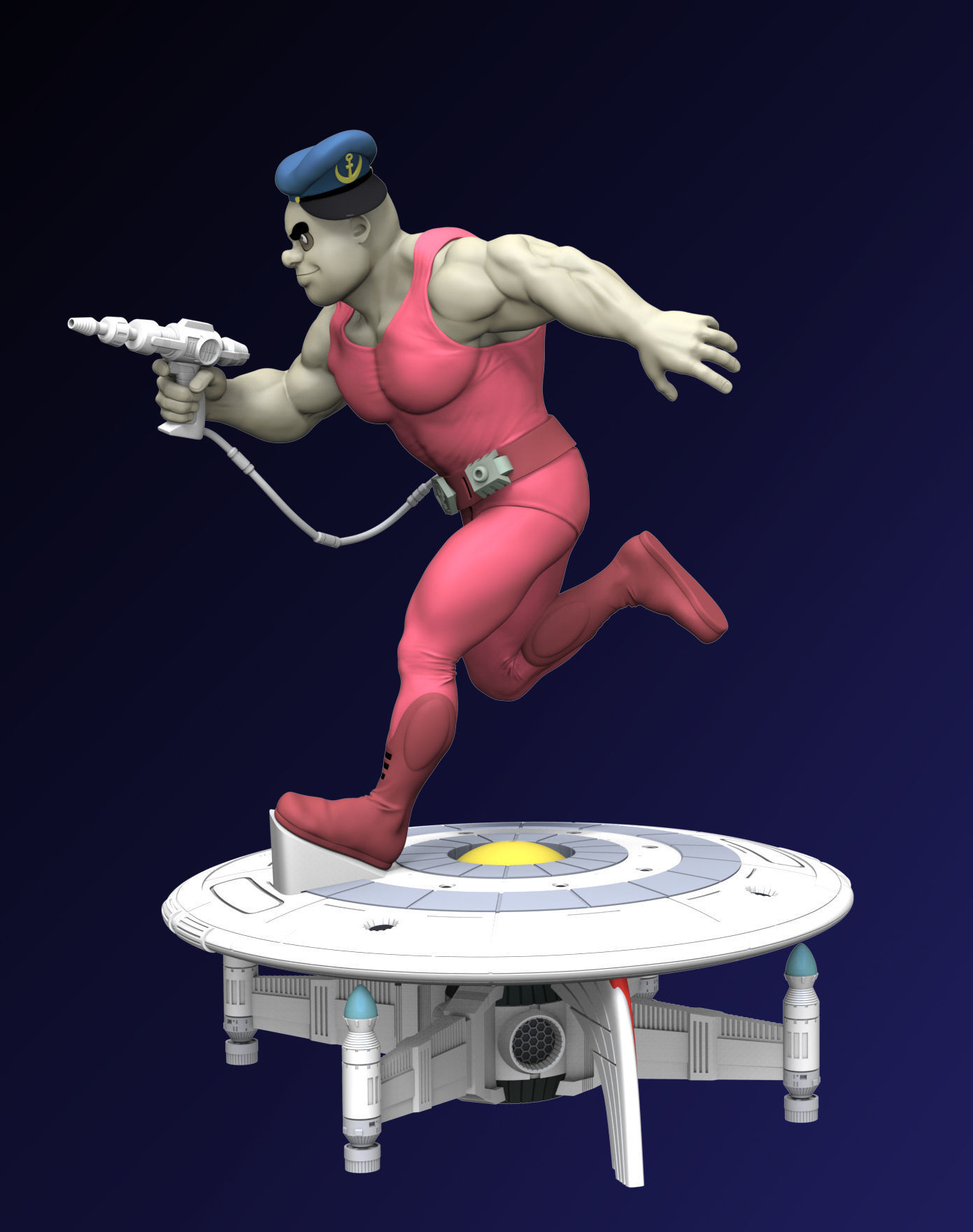 ANDROID OTHO MALA Captain Future Capitaine Flam 3D model_5