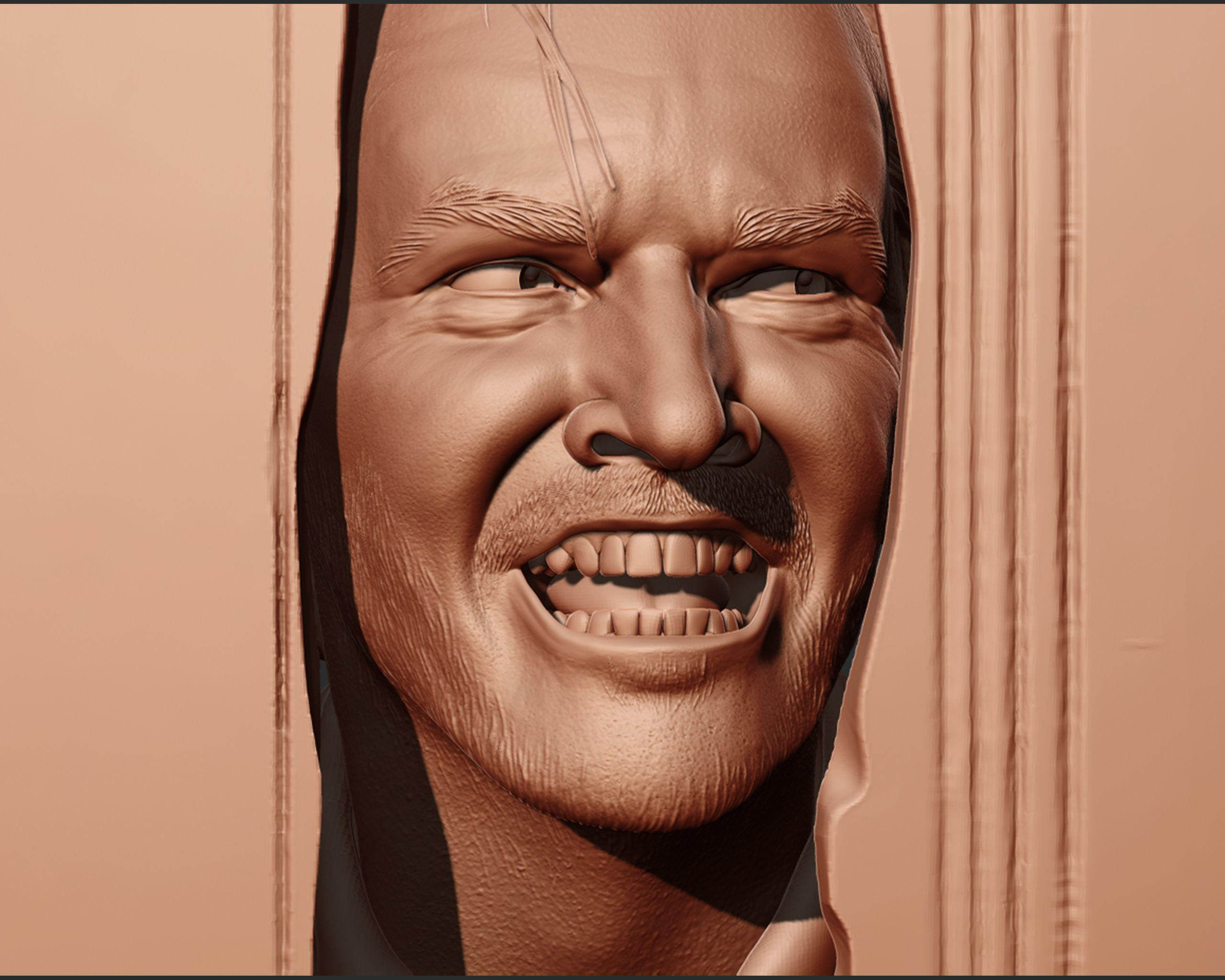 jack nicholson in The Shining 3D print model_4
