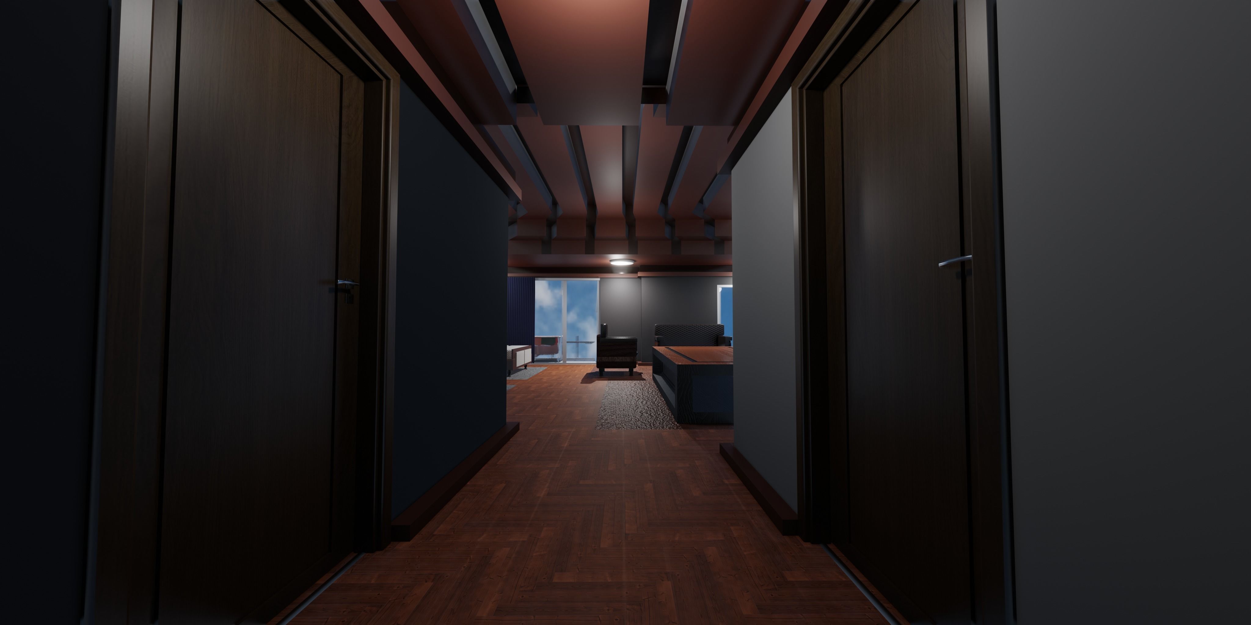 Hotel room - cheap Low-poly 3D model_6