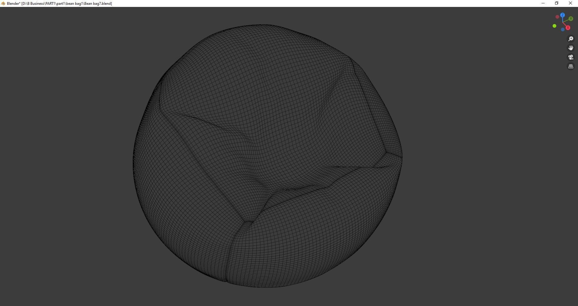 Beanbag bean bag chair 3D model_18