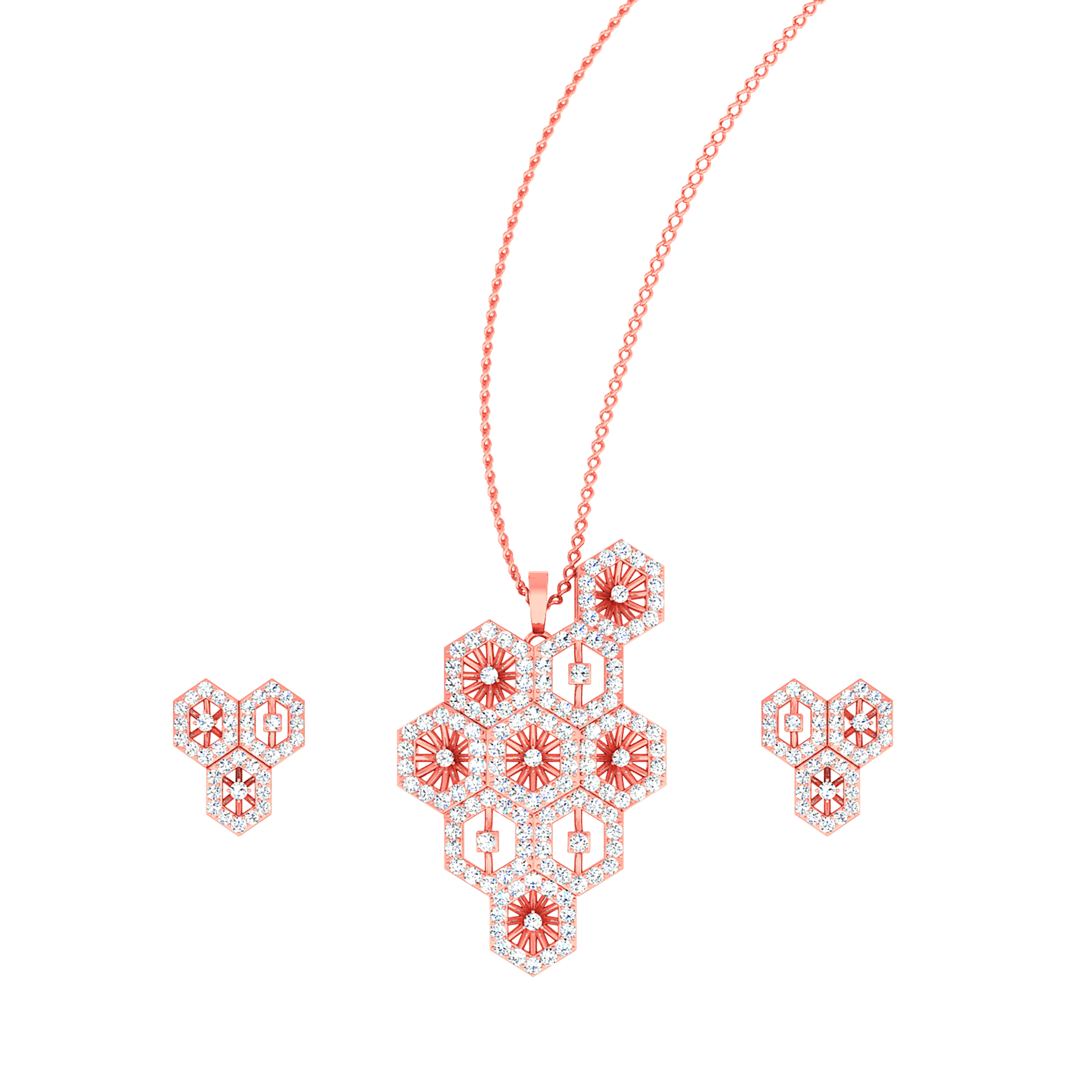 189 High Jewelry Italian Pendant Earrings set 3dm stl 1-render 3D Model Collection_28