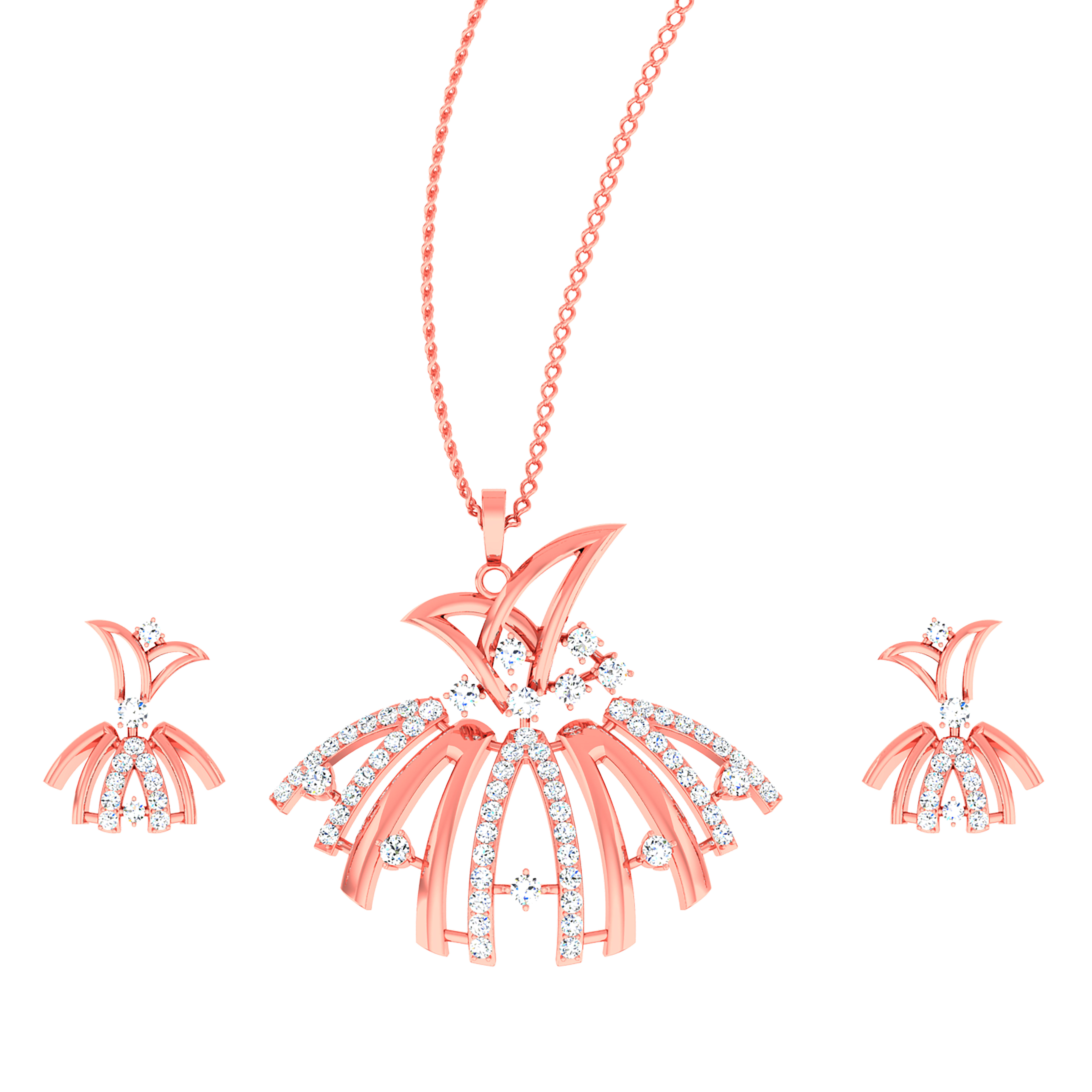 189 High Jewelry Italian Pendant Earrings set 3dm stl 1-render 3D Model Collection_19