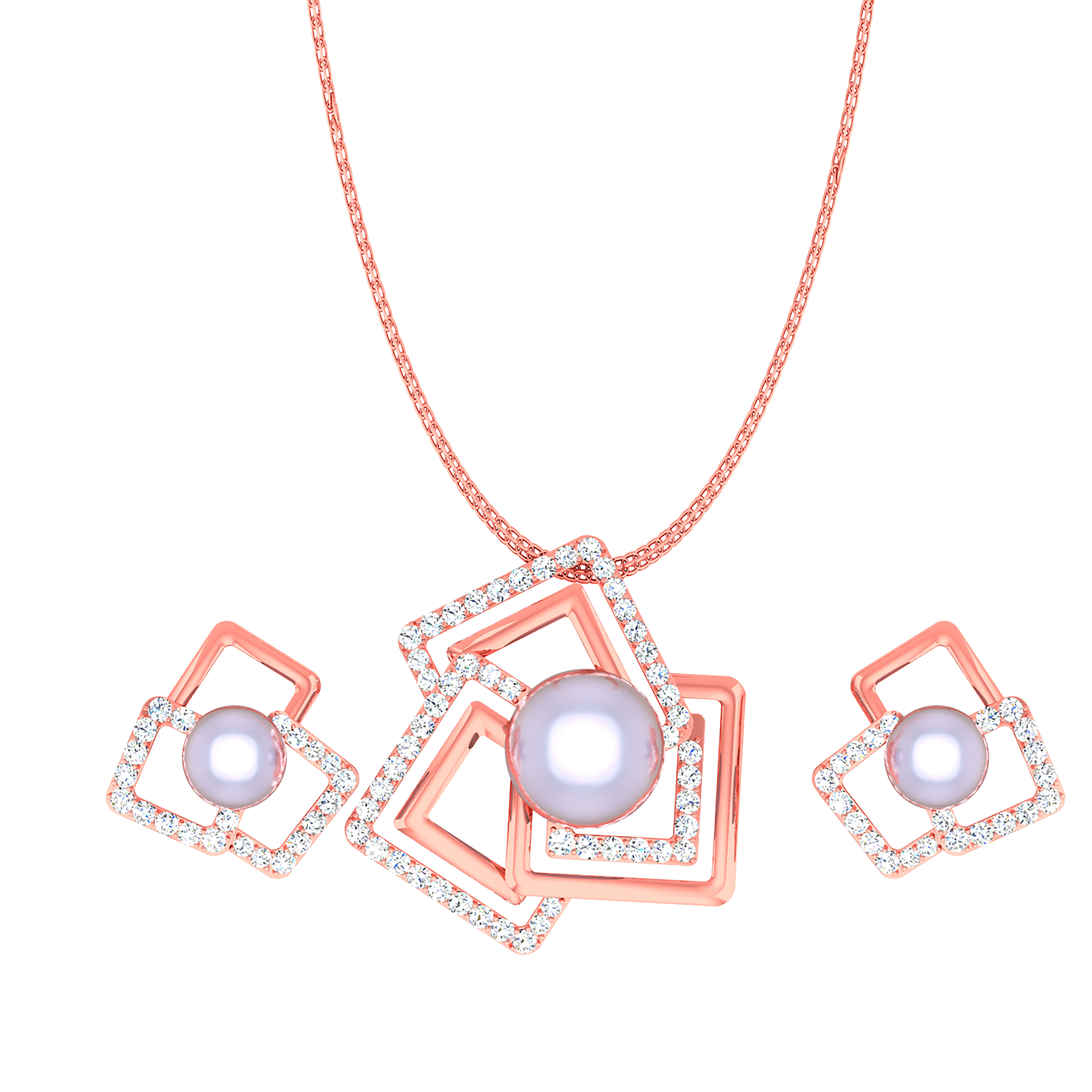 189 High Jewelry Italian Pendant Earrings set 3dm stl 1-render 3D Model Collection_26