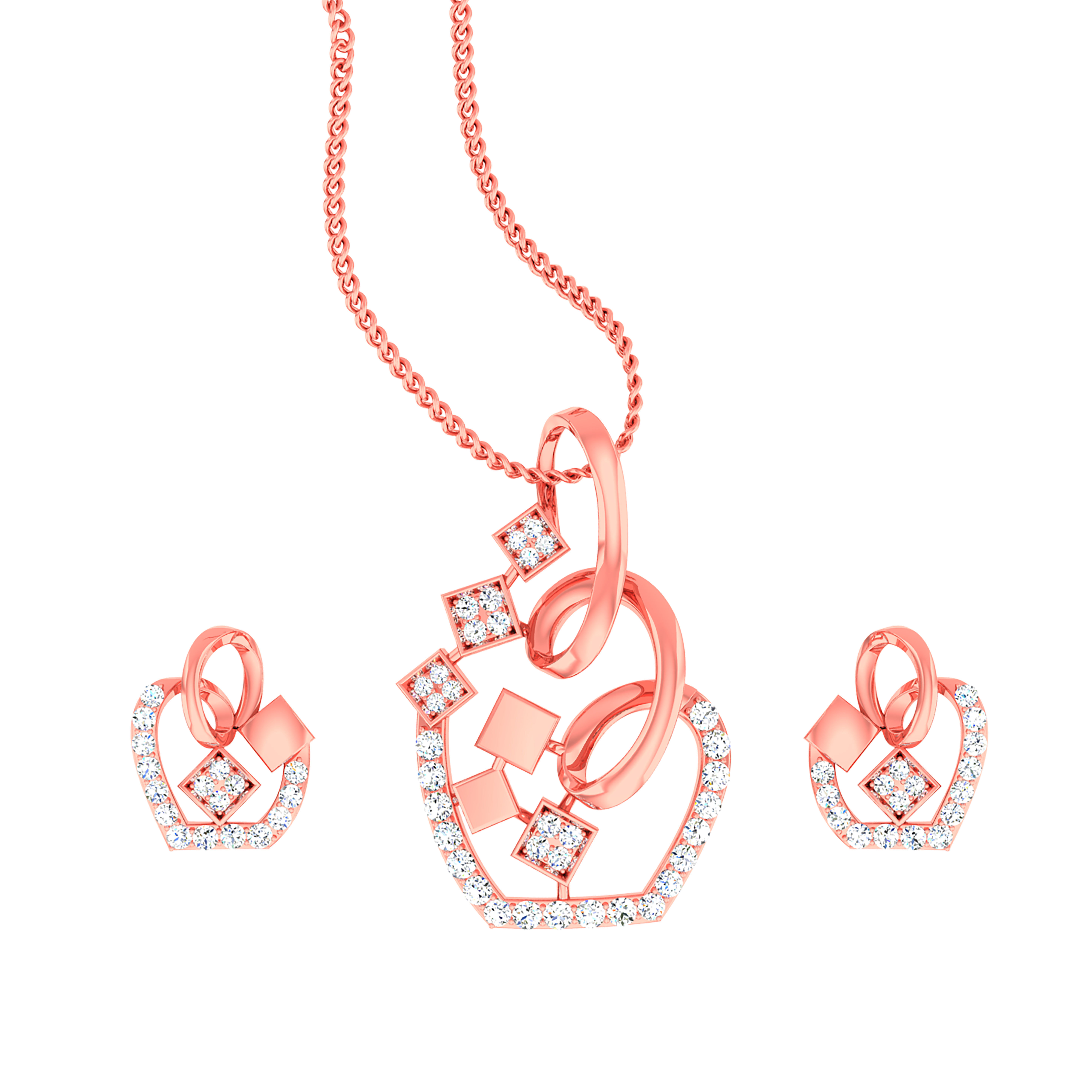 189 High Jewelry Italian Pendant Earrings set 3dm stl 1-render 3D Model Collection_30