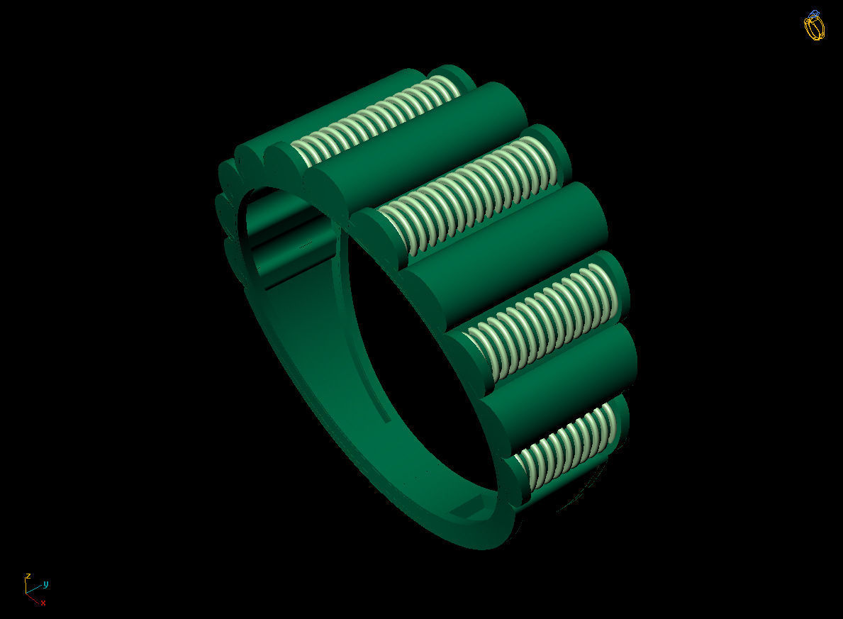Woman Rings 3D print model_10