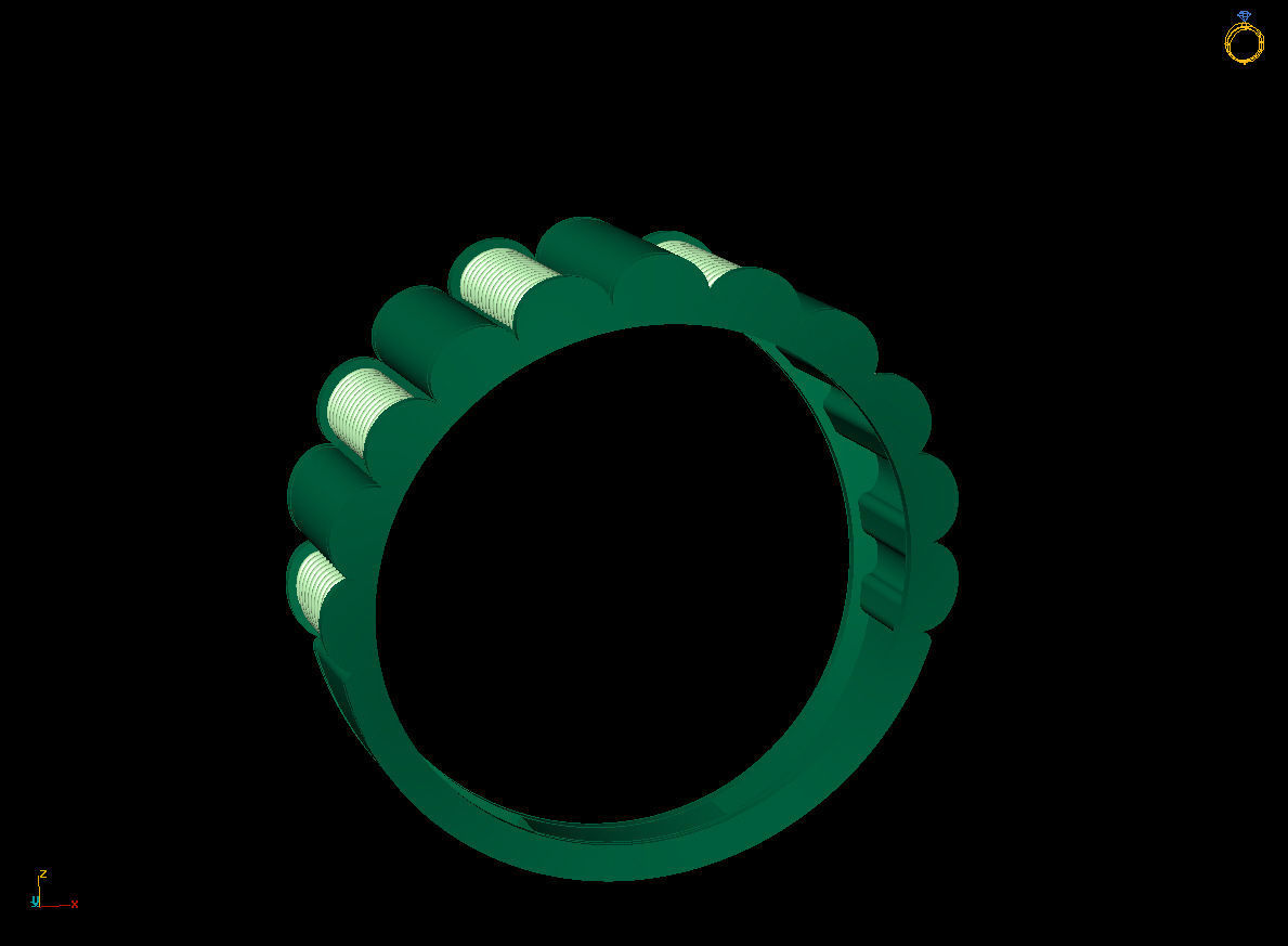 Woman Rings 3D print model_12