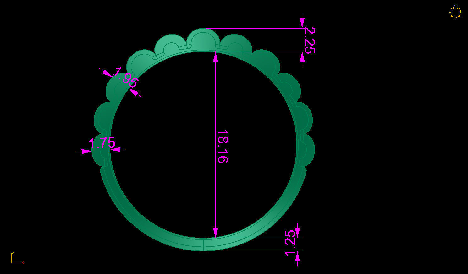 Woman Rings 3D print model_6