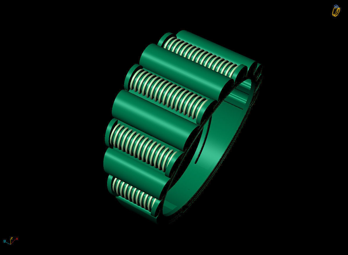 Woman Rings 3D print model_9