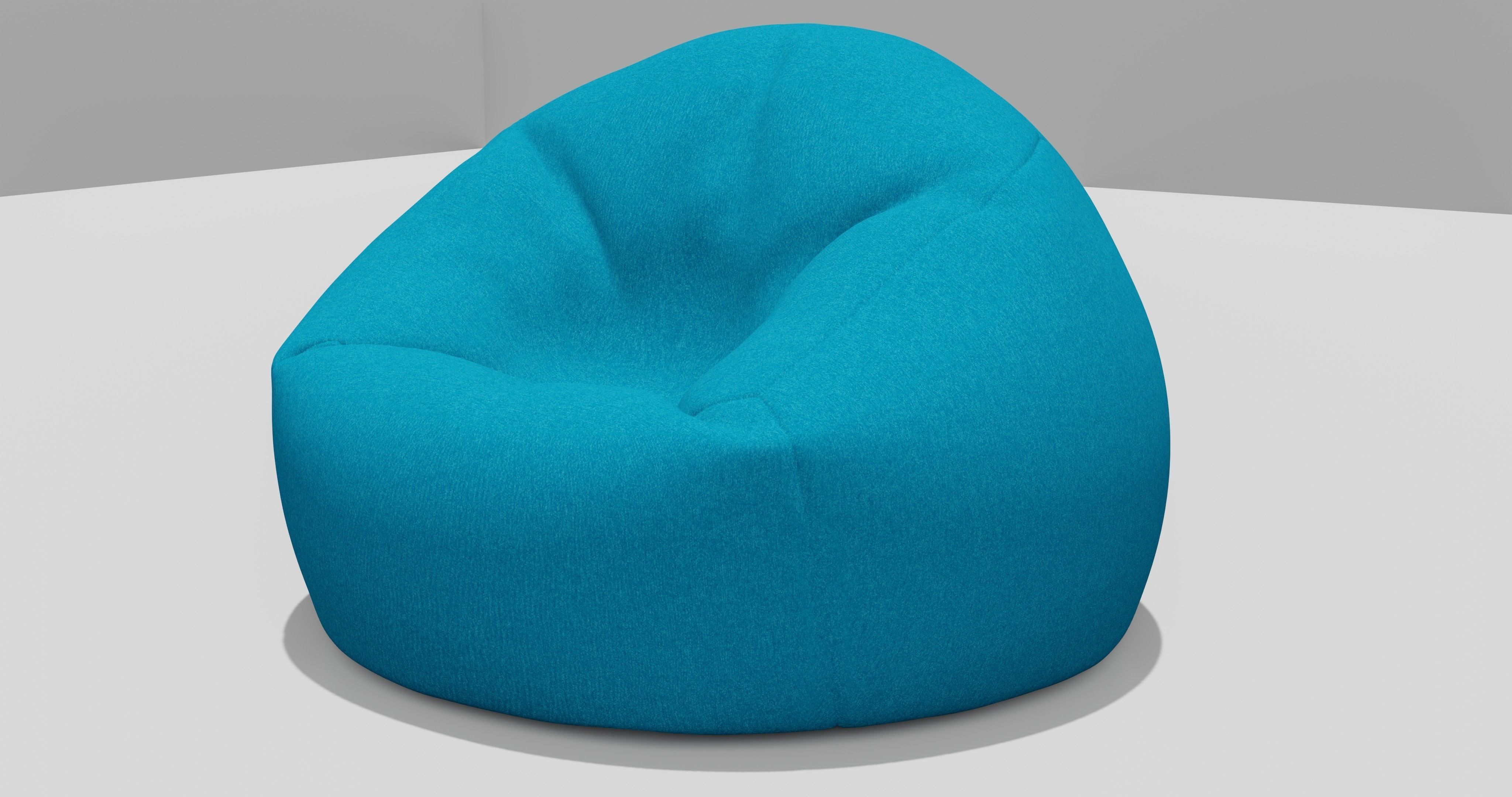 Beanbag bean bag chair 3D model_1