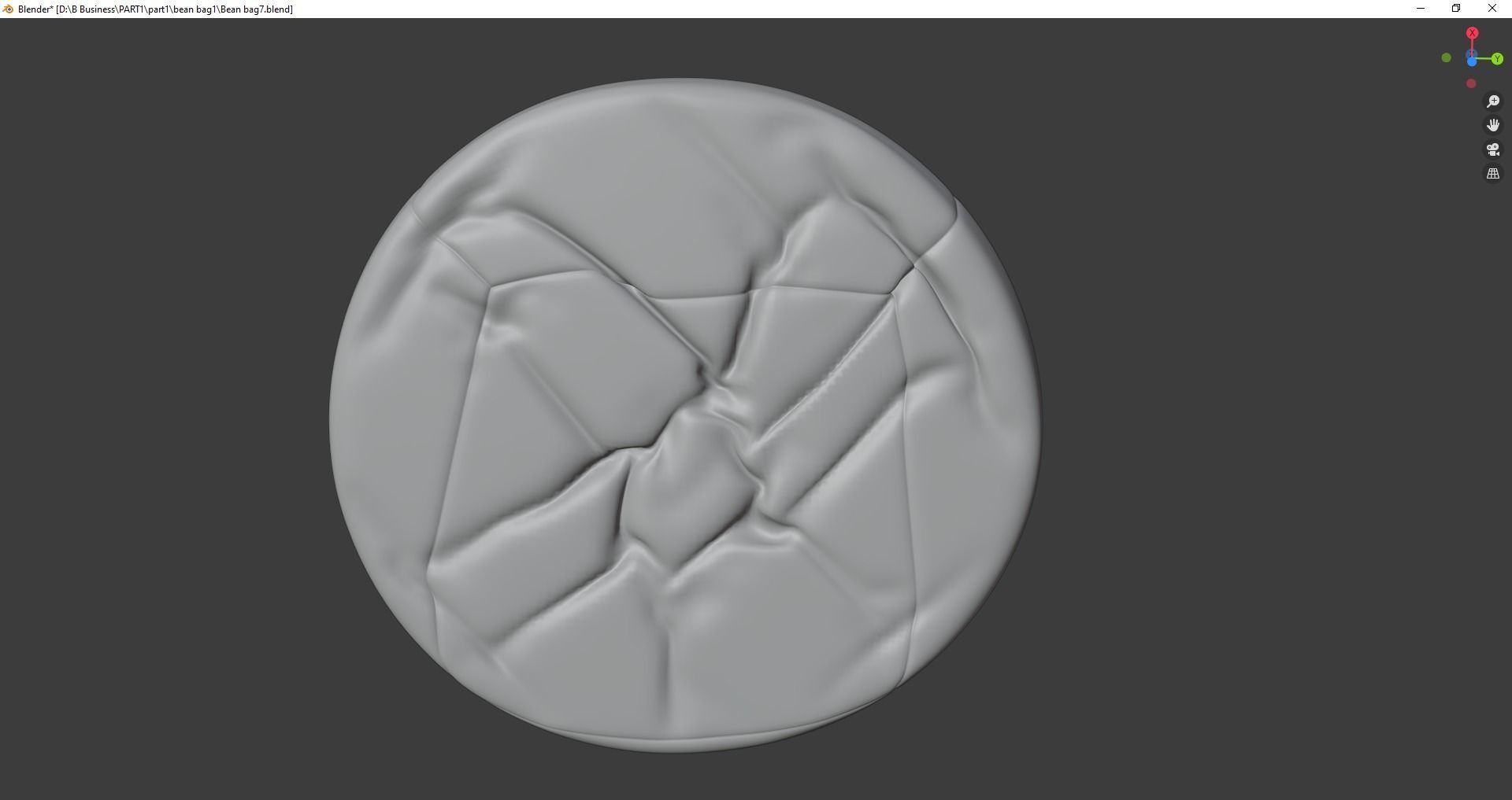 Beanbag bean bag chair 3D model_13