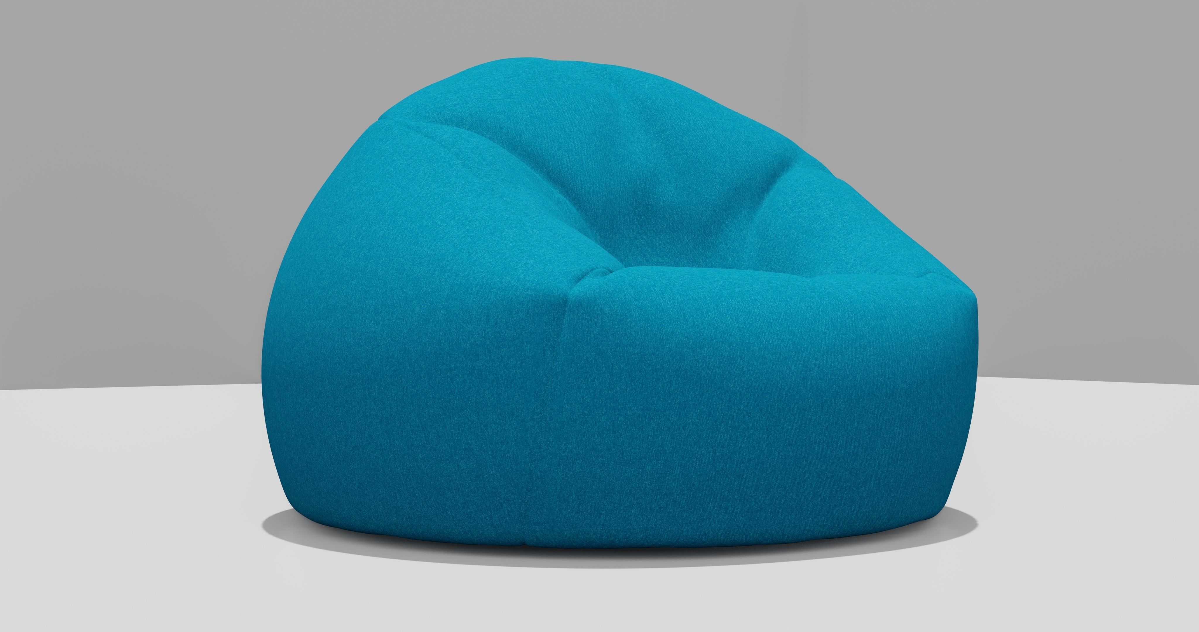 Beanbag bean bag chair 3D model_2