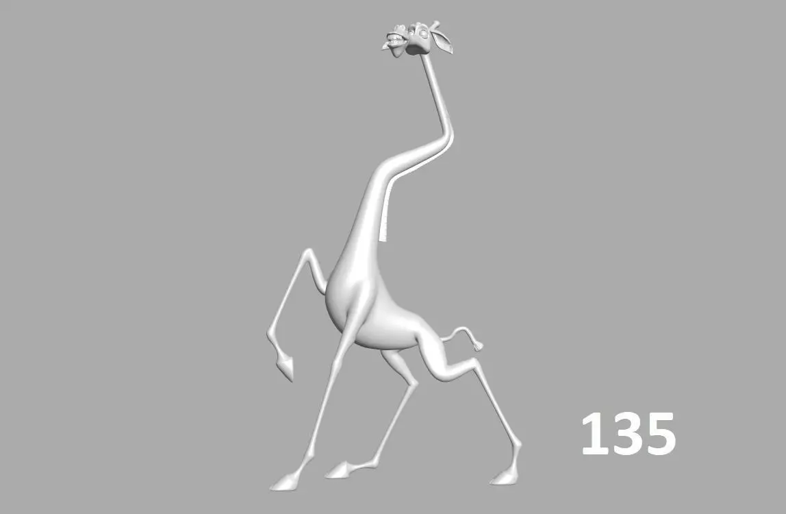 Giraffe-135P giraffe 3D print model_0
