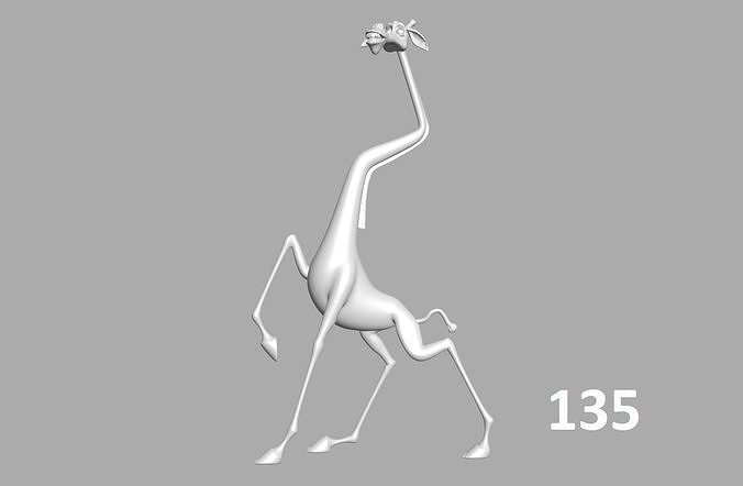 Giraffe-135P giraffe 3D print model
