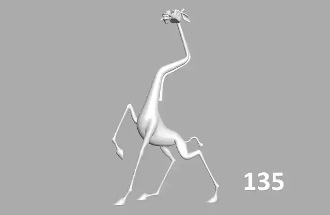 Giraffe-135P giraffe 3D print model