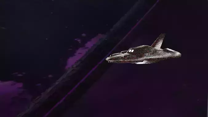 BASIC SB-48 Volcanic Spacecrafter Ship - 3D HANDMADE MODEL Low-poly 3D model