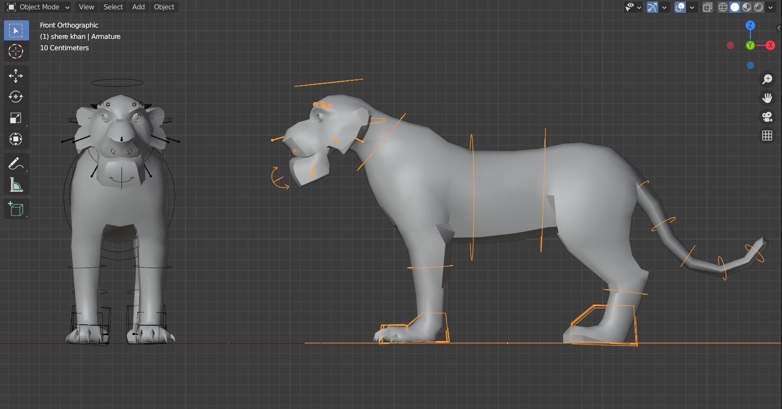 The Jungle book tiger - Shere Khan rigged Low-poly 3D model_5
