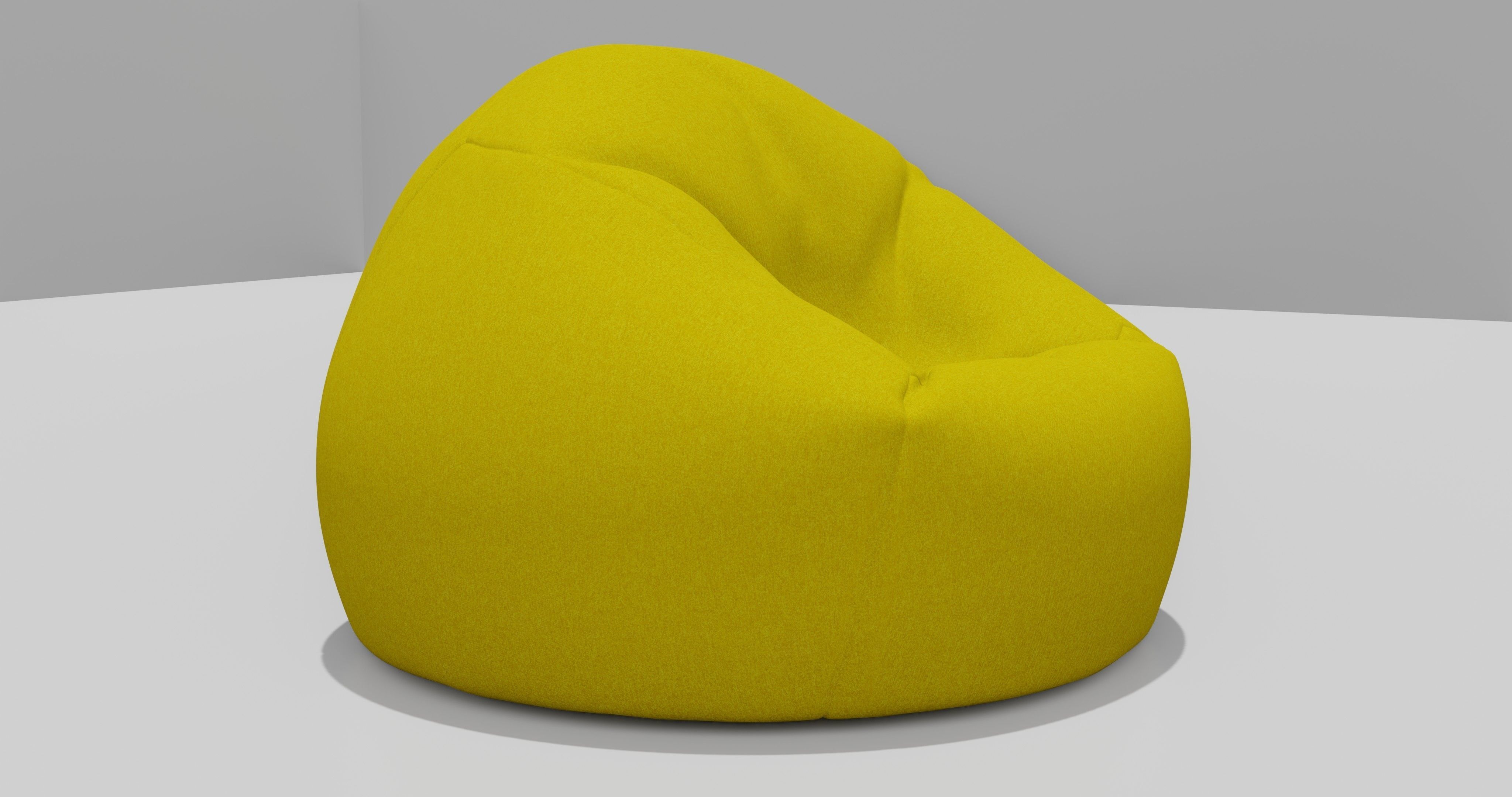 Beanbag bean bag chair 3D model_2