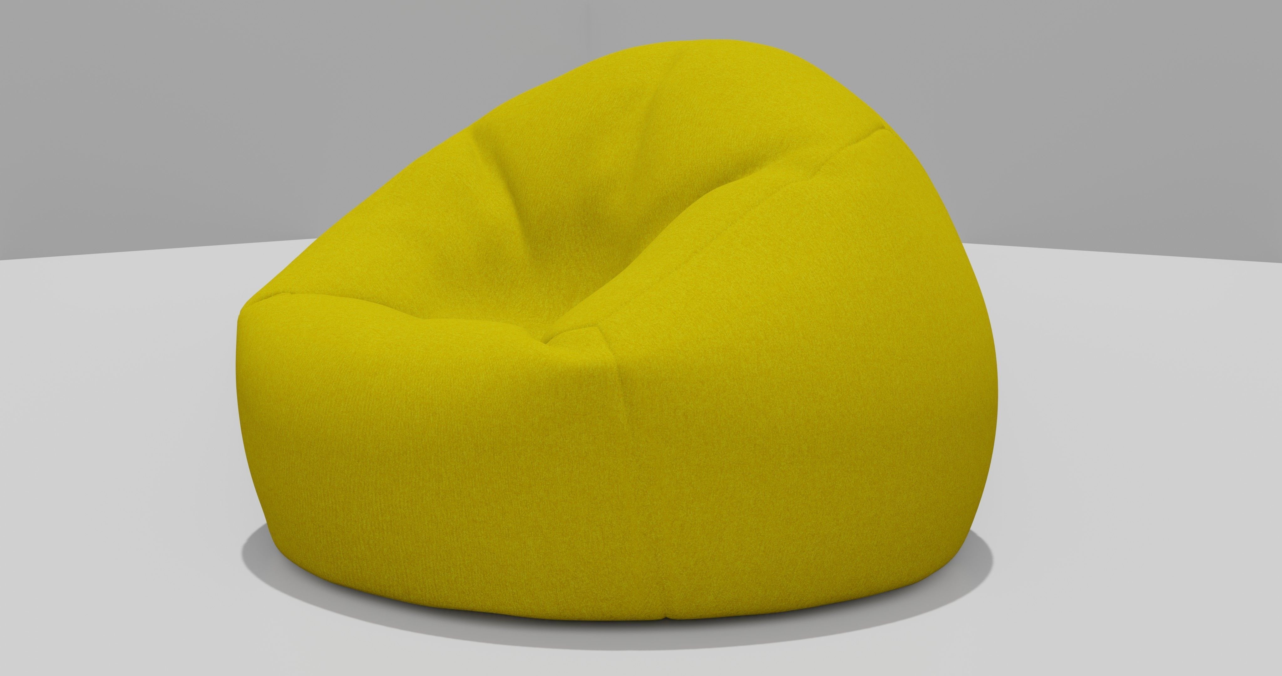 Beanbag bean bag chair 3D model_1