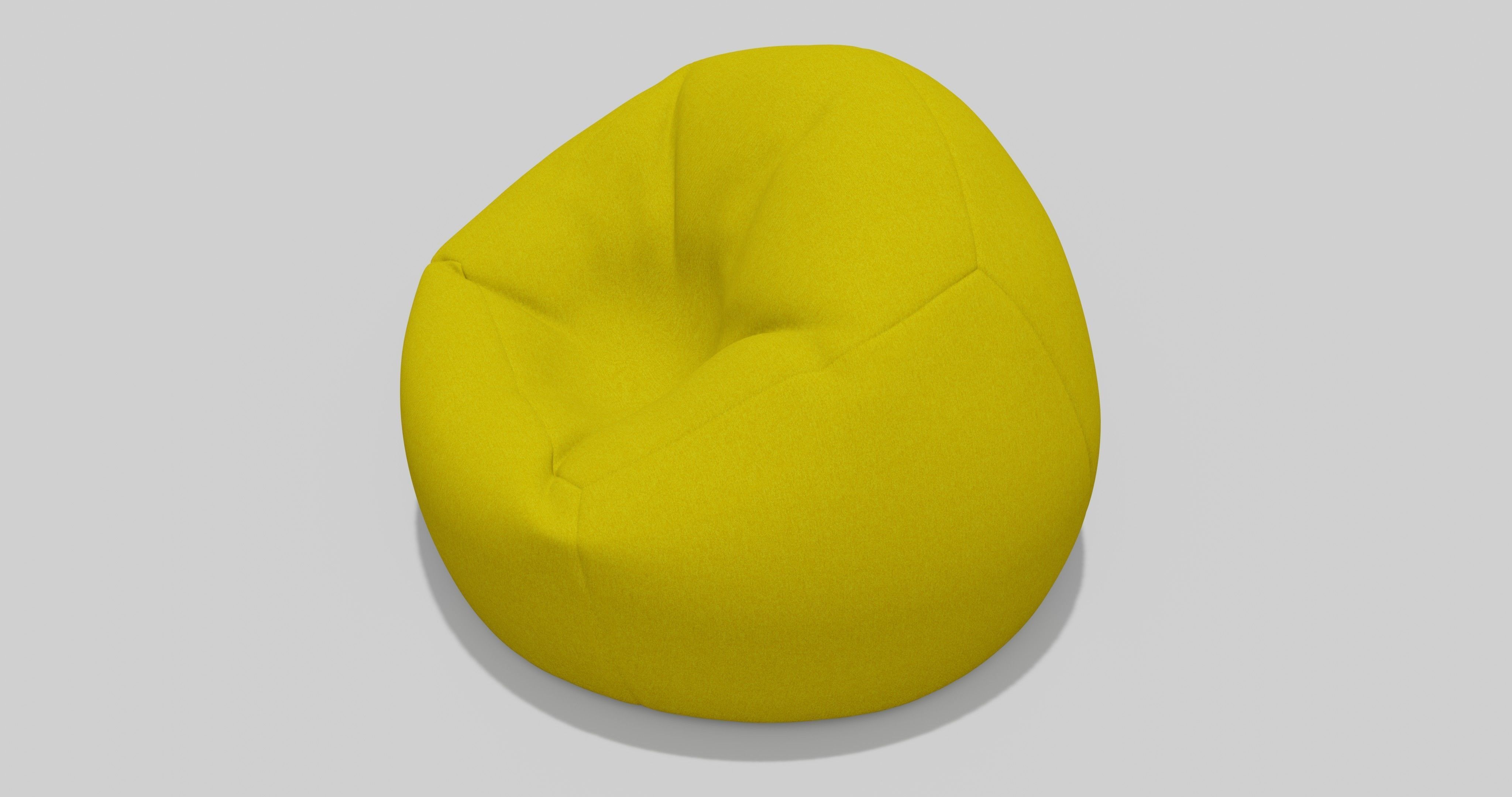 Beanbag bean bag chair 3D model_4