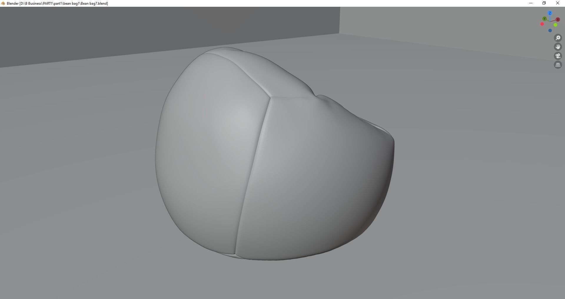Beanbag bean bag chair 3D model_12