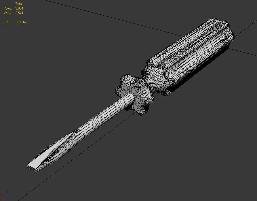 Screwdriver Model2 Free low-poly 3D model_4