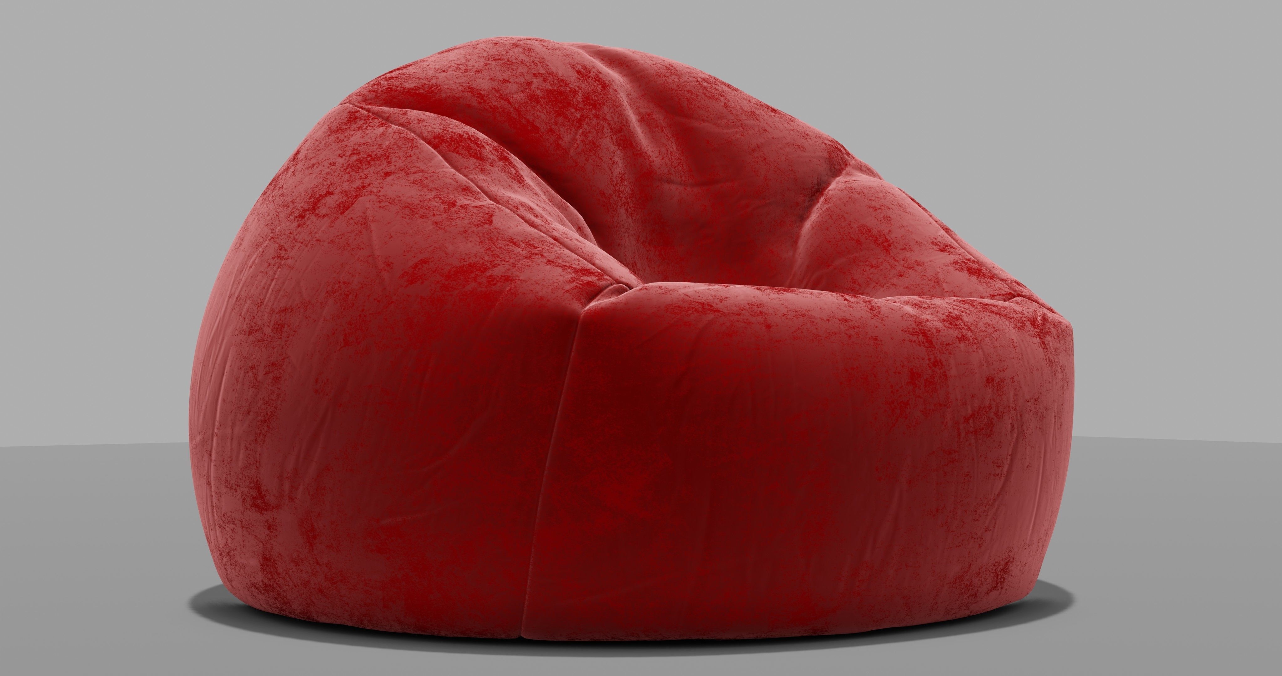 Beanbag bean bag chair 3D model_3