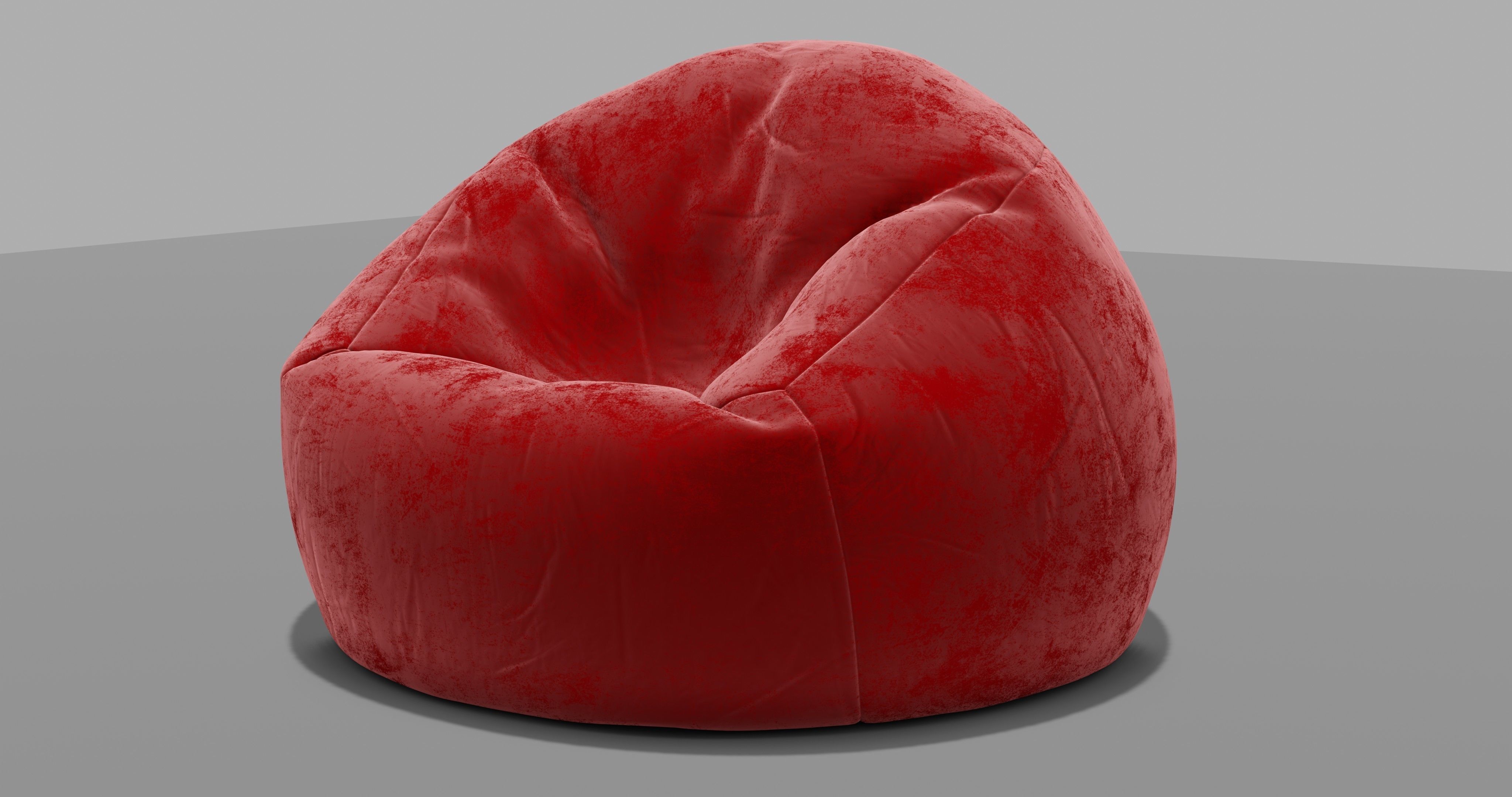 Beanbag bean bag chair 3D model_17