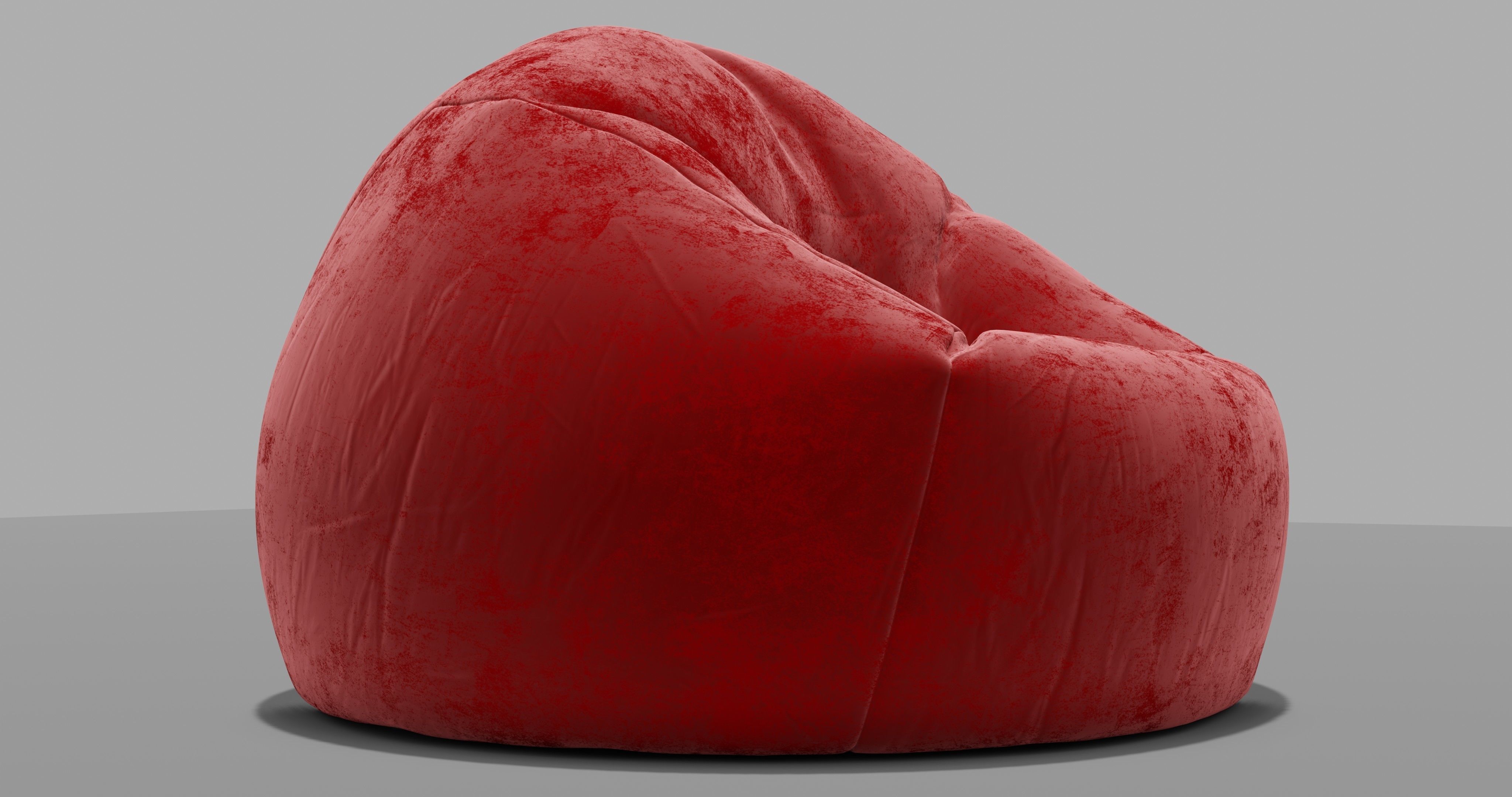 Beanbag bean bag chair 3D model_5