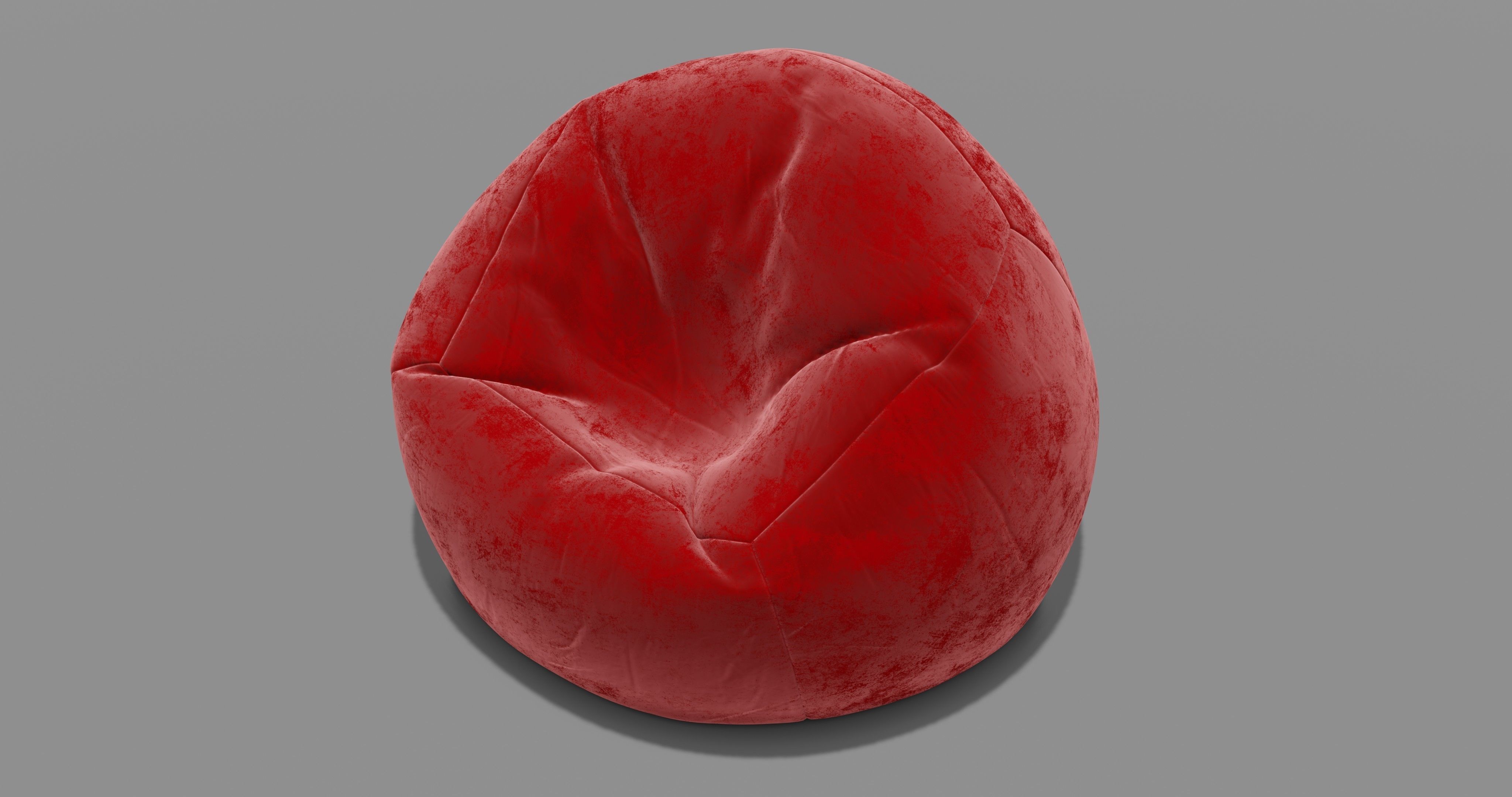 Beanbag bean bag chair 3D model_6