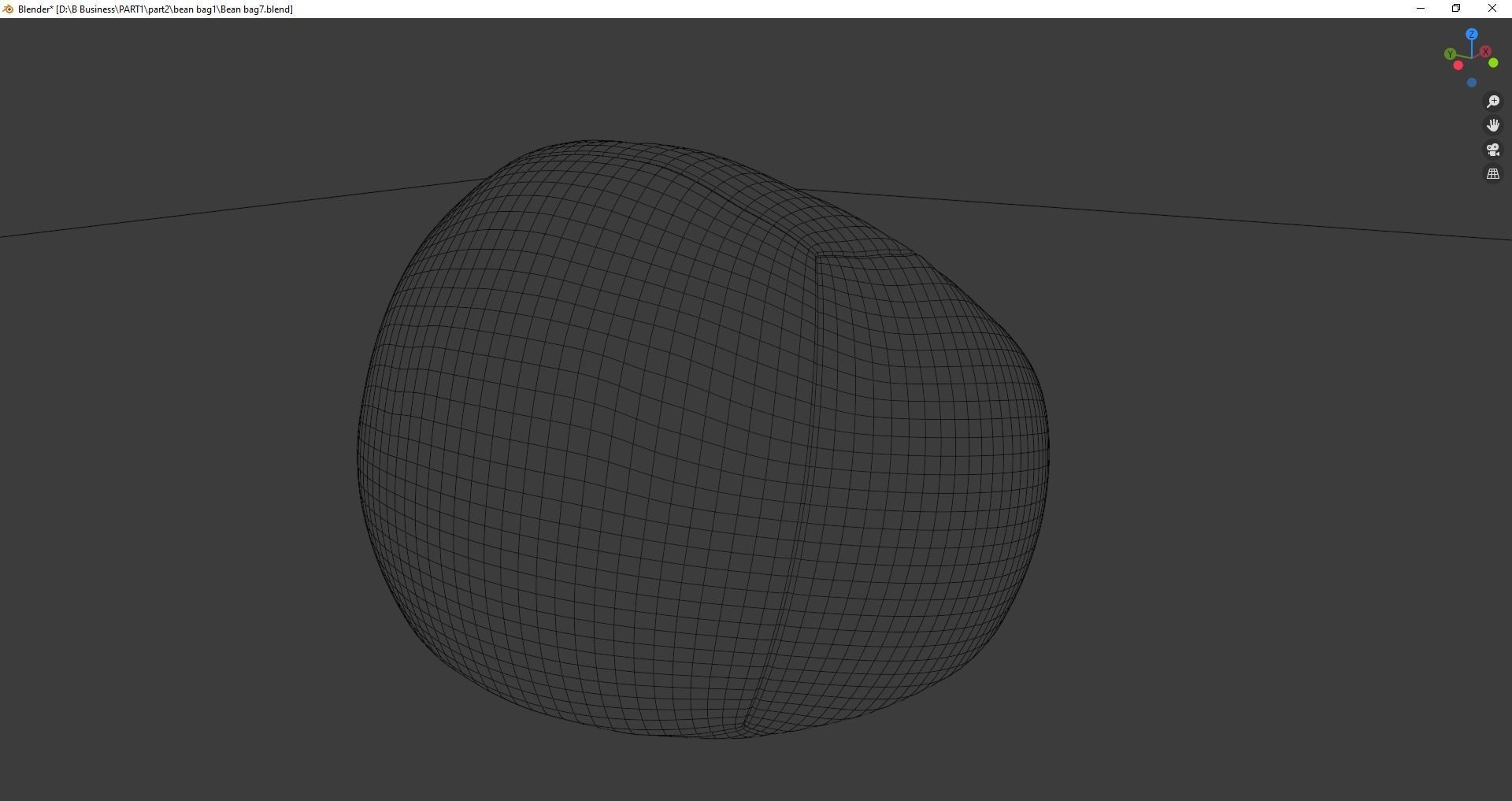 Beanbag bean bag chair 3D model_28