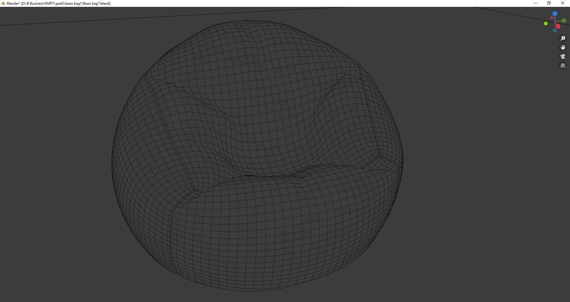 Beanbag bean bag chair 3D model_27