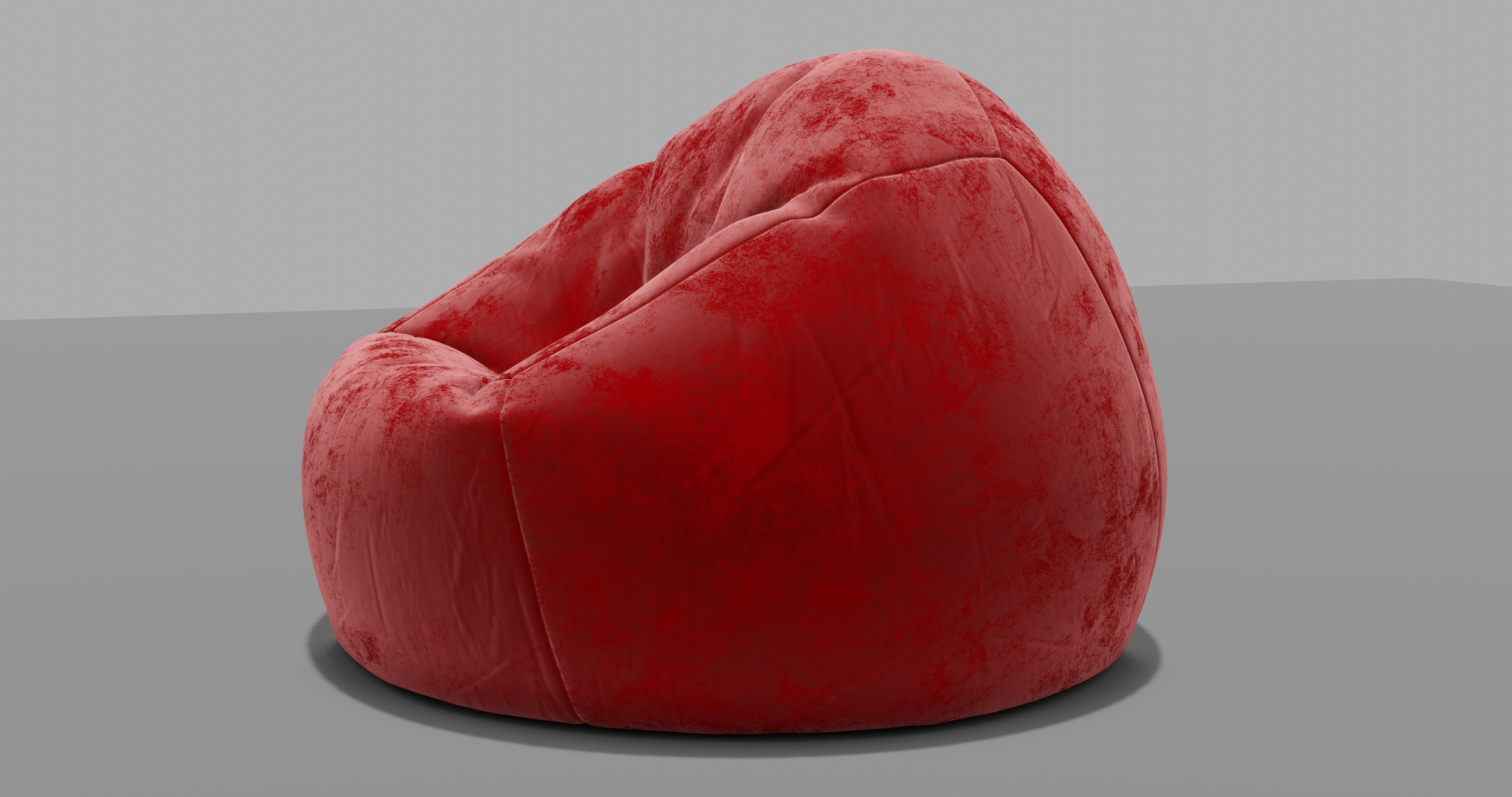 Beanbag bean bag chair 3D model_2