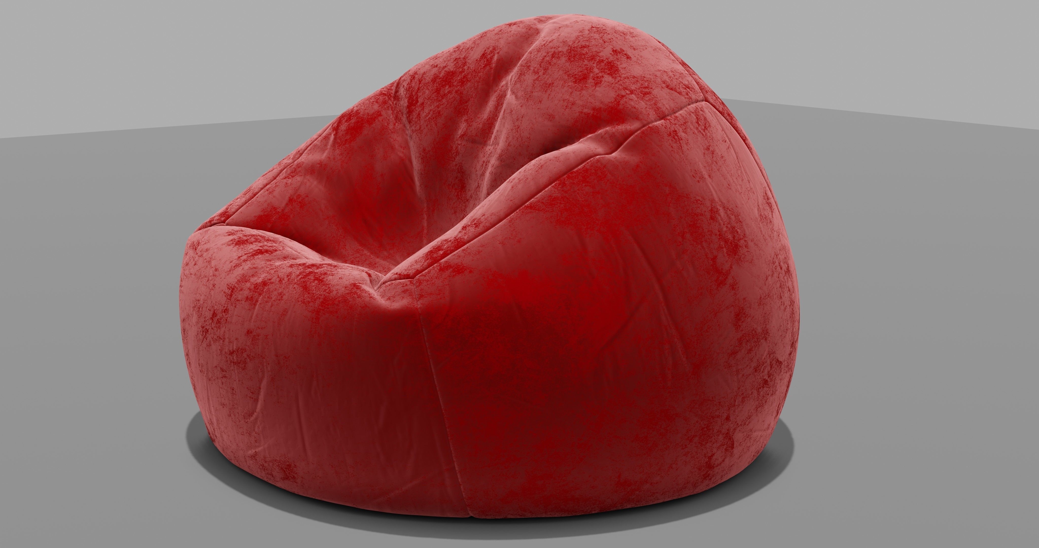 Beanbag bean bag chair 3D model_1
