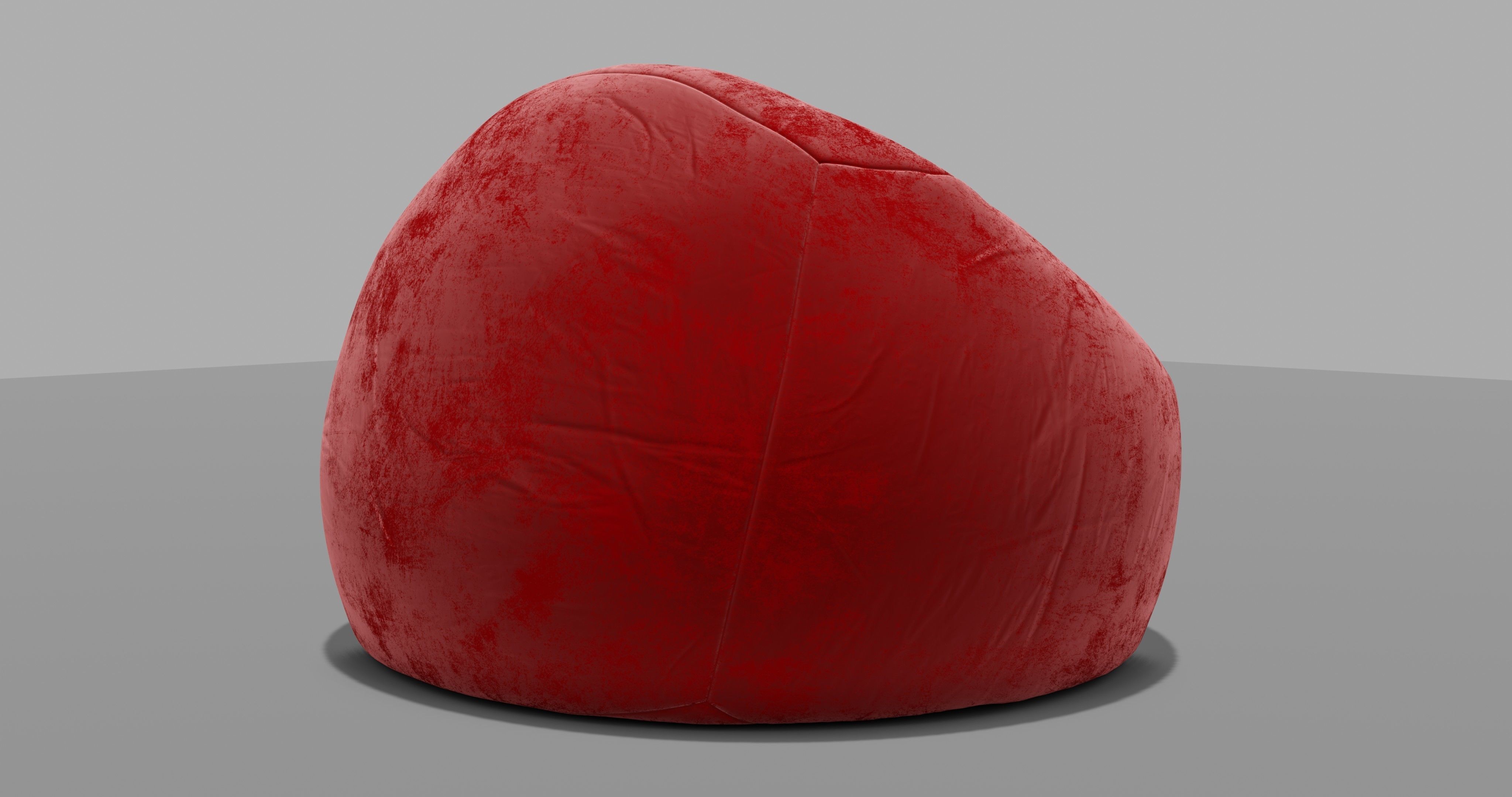 Beanbag bean bag chair 3D model_11