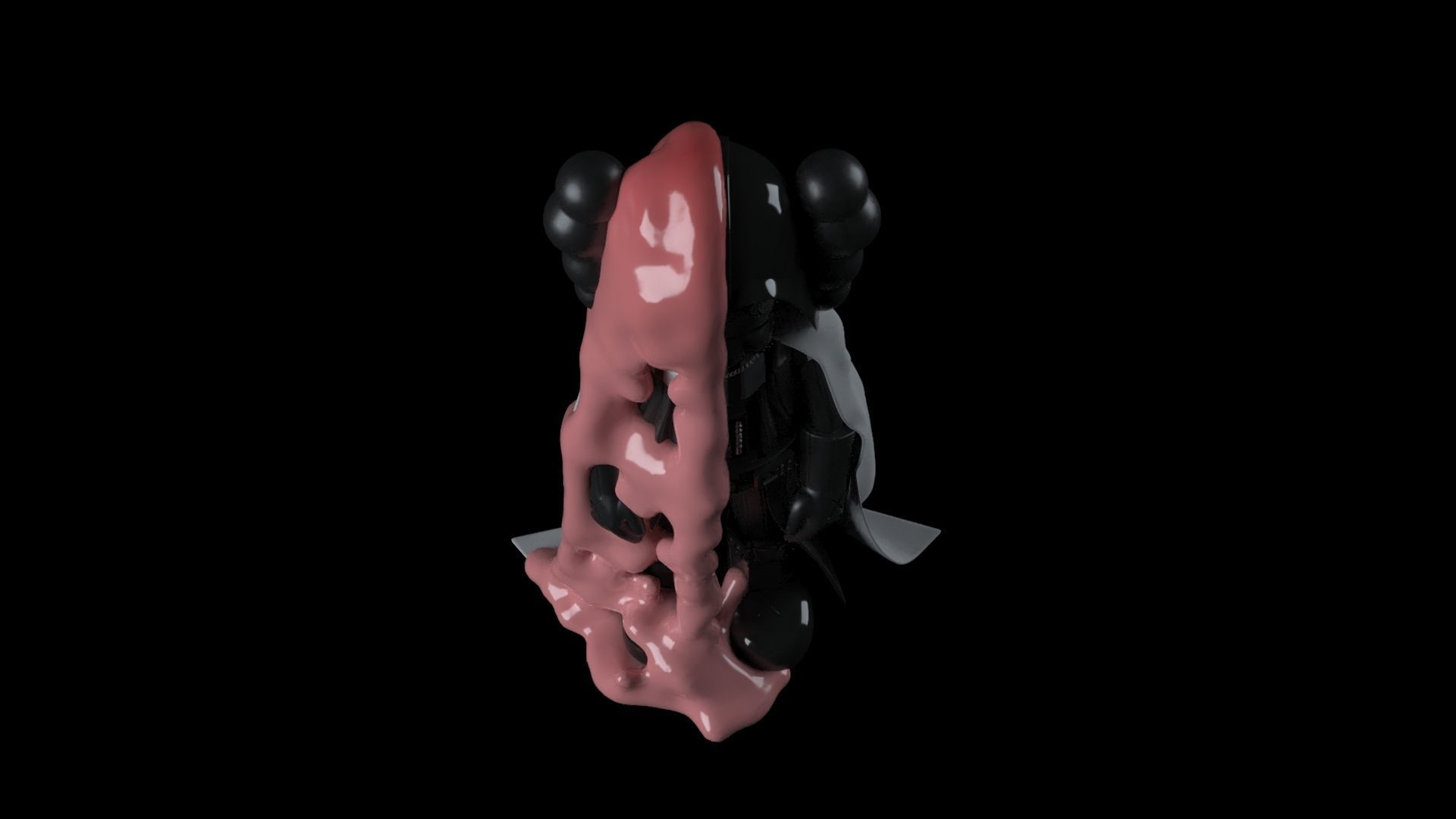 Kaws Darth Vader Fluid Sculpture Star Wars 3D print model_4