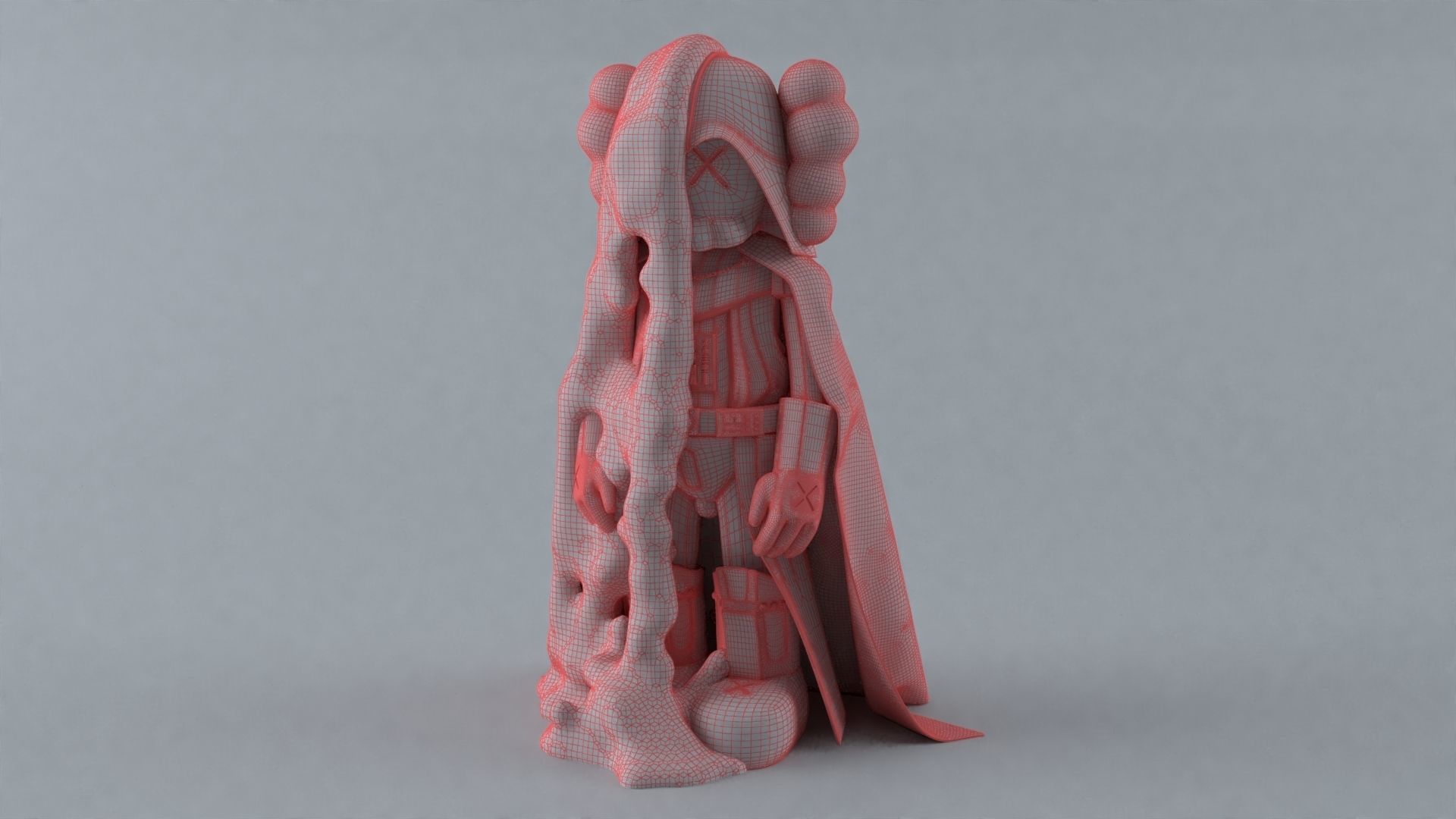 Kaws Darth Vader Fluid Sculpture Star Wars 3D print model_6
