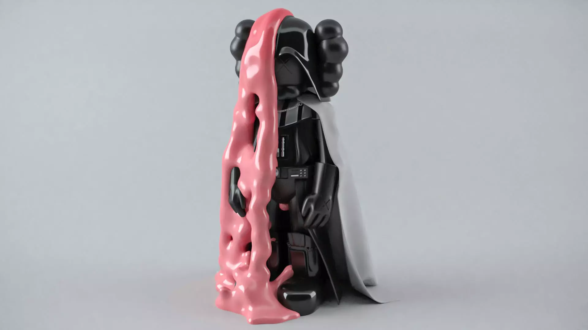 Kaws Darth Vader Fluid Sculpture Star Wars 3D print model_0