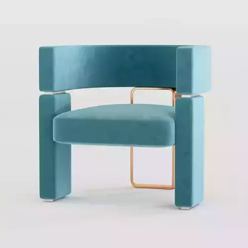 Margaret Bracelet Armchair Low-poly 3D model