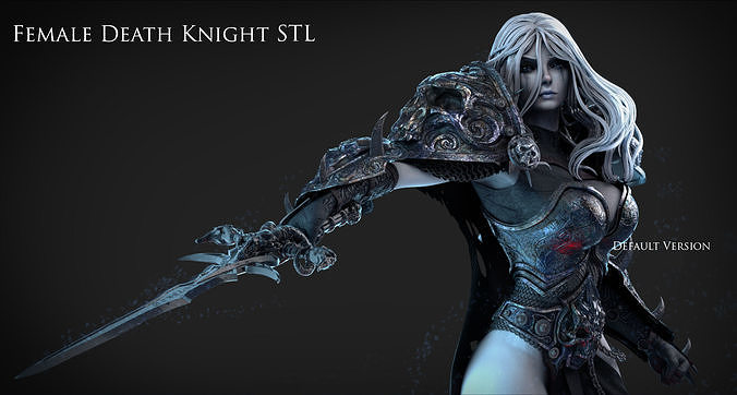 Female Death Knight World Of Warcraft Commercial Package 3D print model