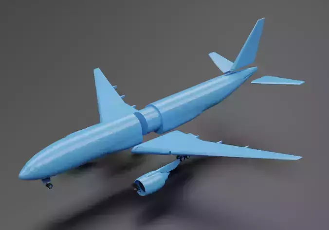 Boeing 777-200 3d print 3D print model