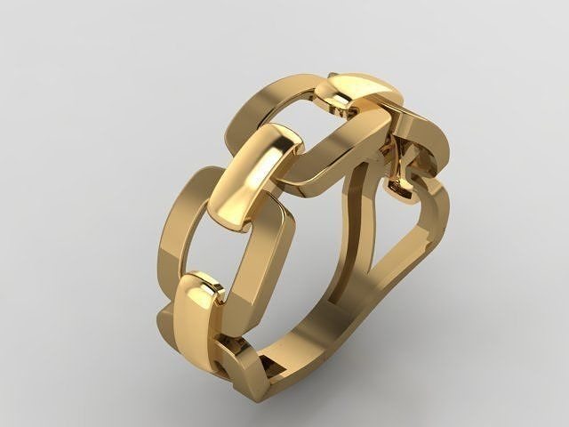Chain Women Rings 3D print model