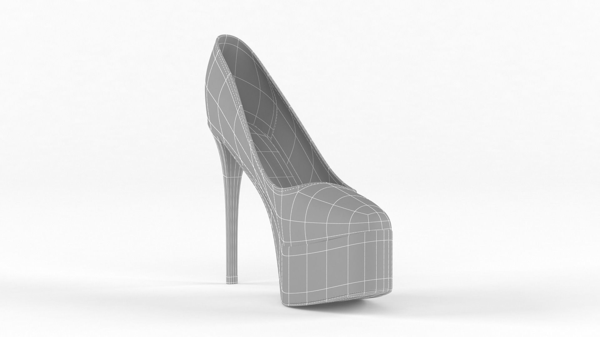High Heels Women Shoes 3D model_8